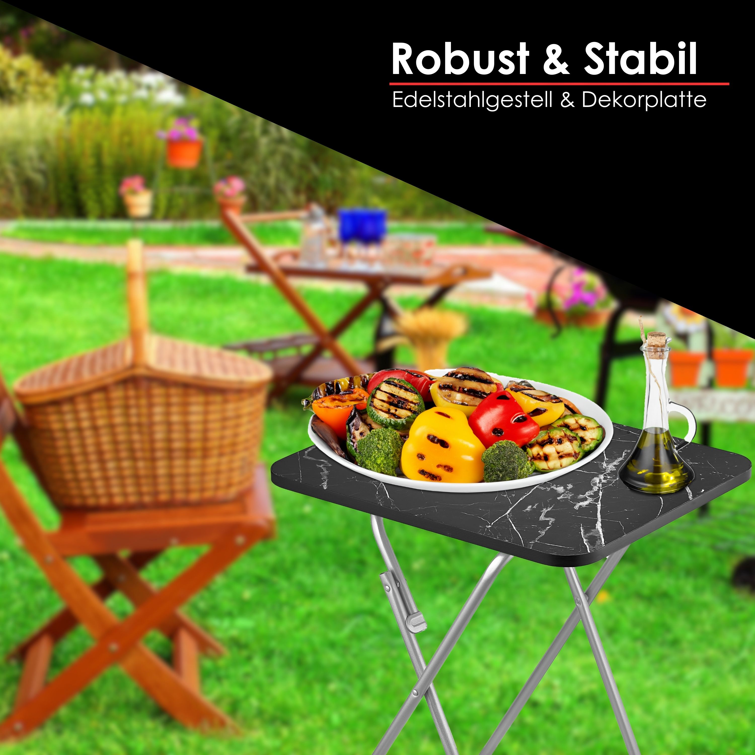 Zilan Faltbarer Tisch Klein Klapptisch stabil Dekortisch Campingtisch Zilan Faltbarer Tisch Klein Klapptisch stabil Dekortisch Campingtisch