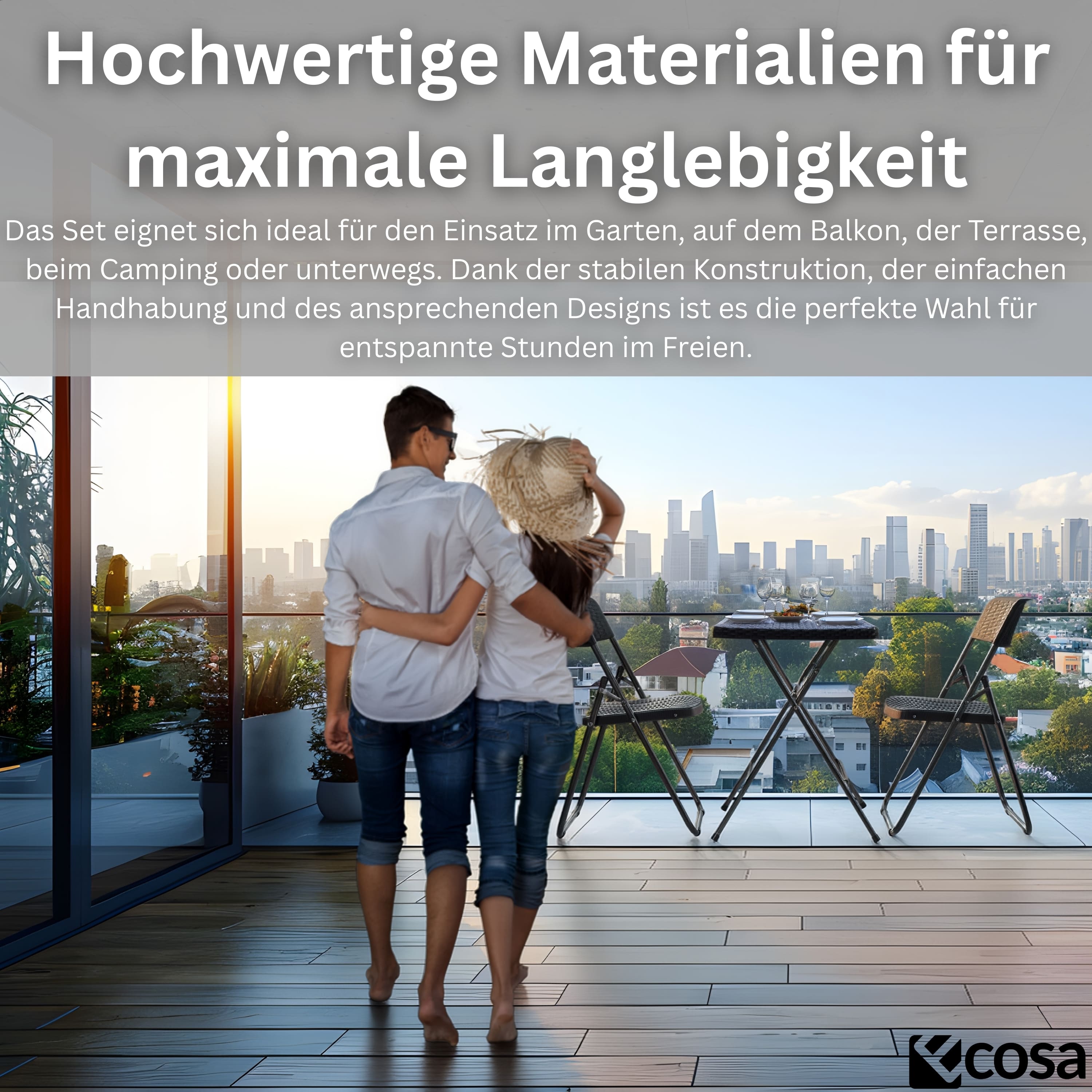 Ecosa EO-5080 Gartentisch und Stühle