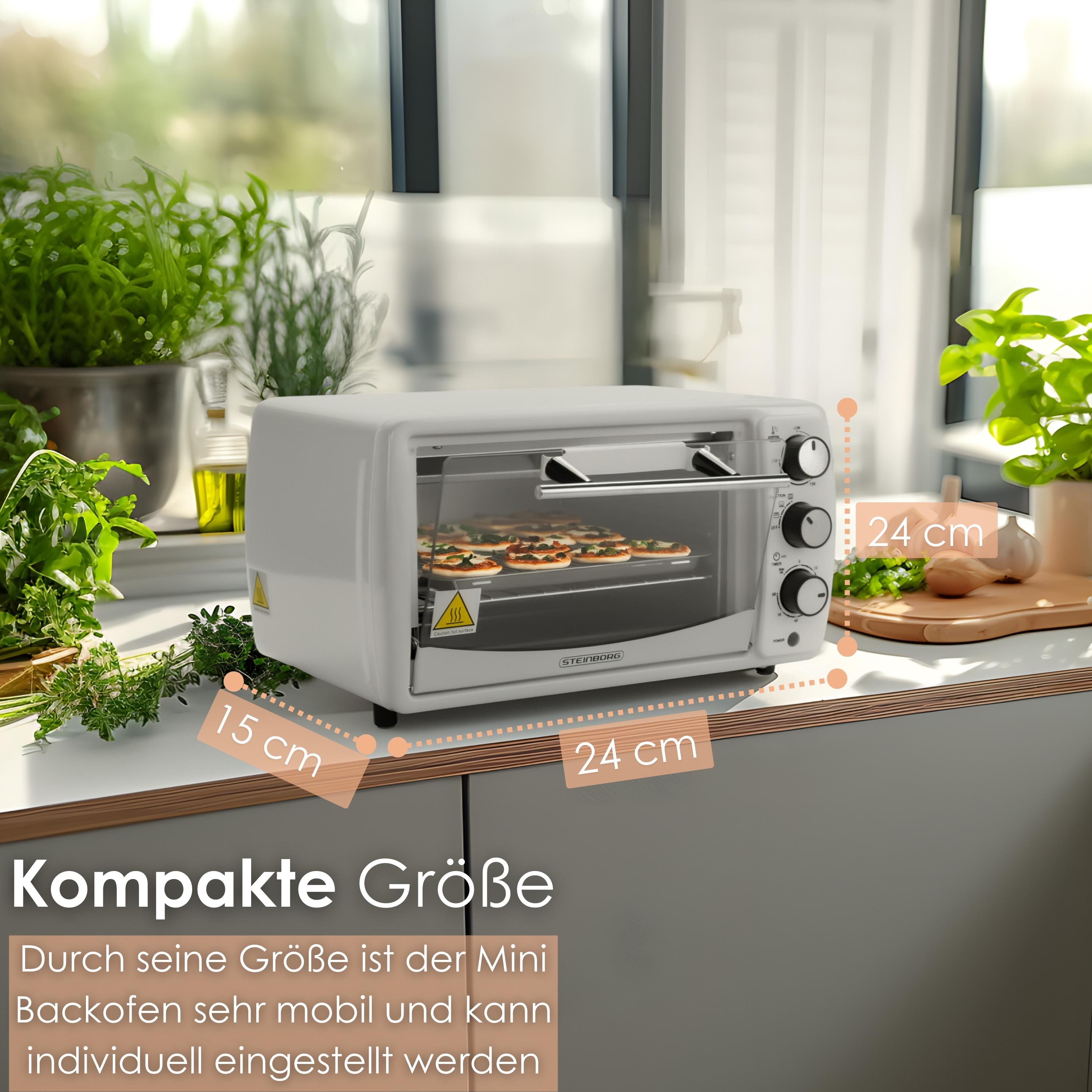 Steinborg SB-3005 WEIß Backofen 13 Liter