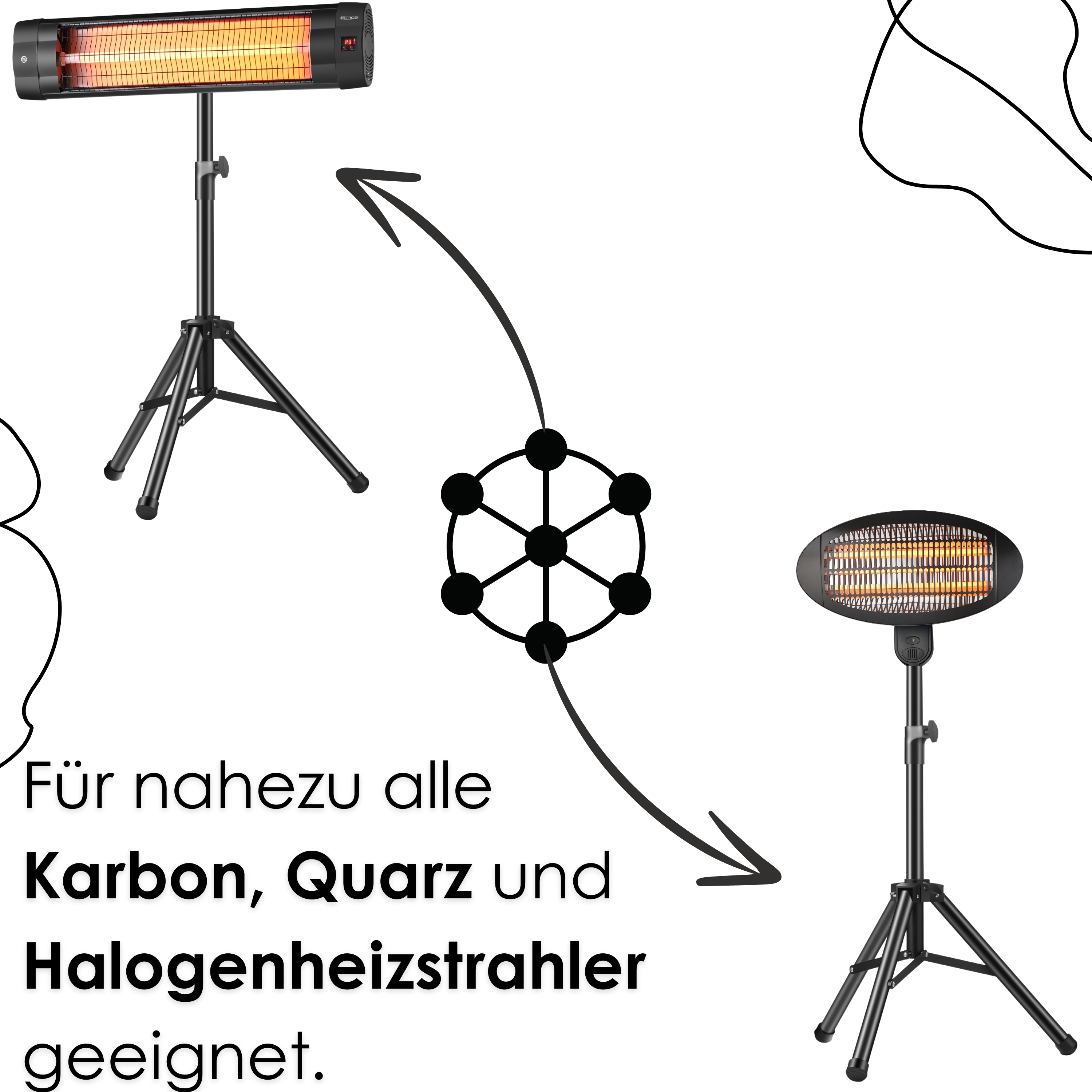 Echos Eco-9013 Universalständer für Heizstrahler