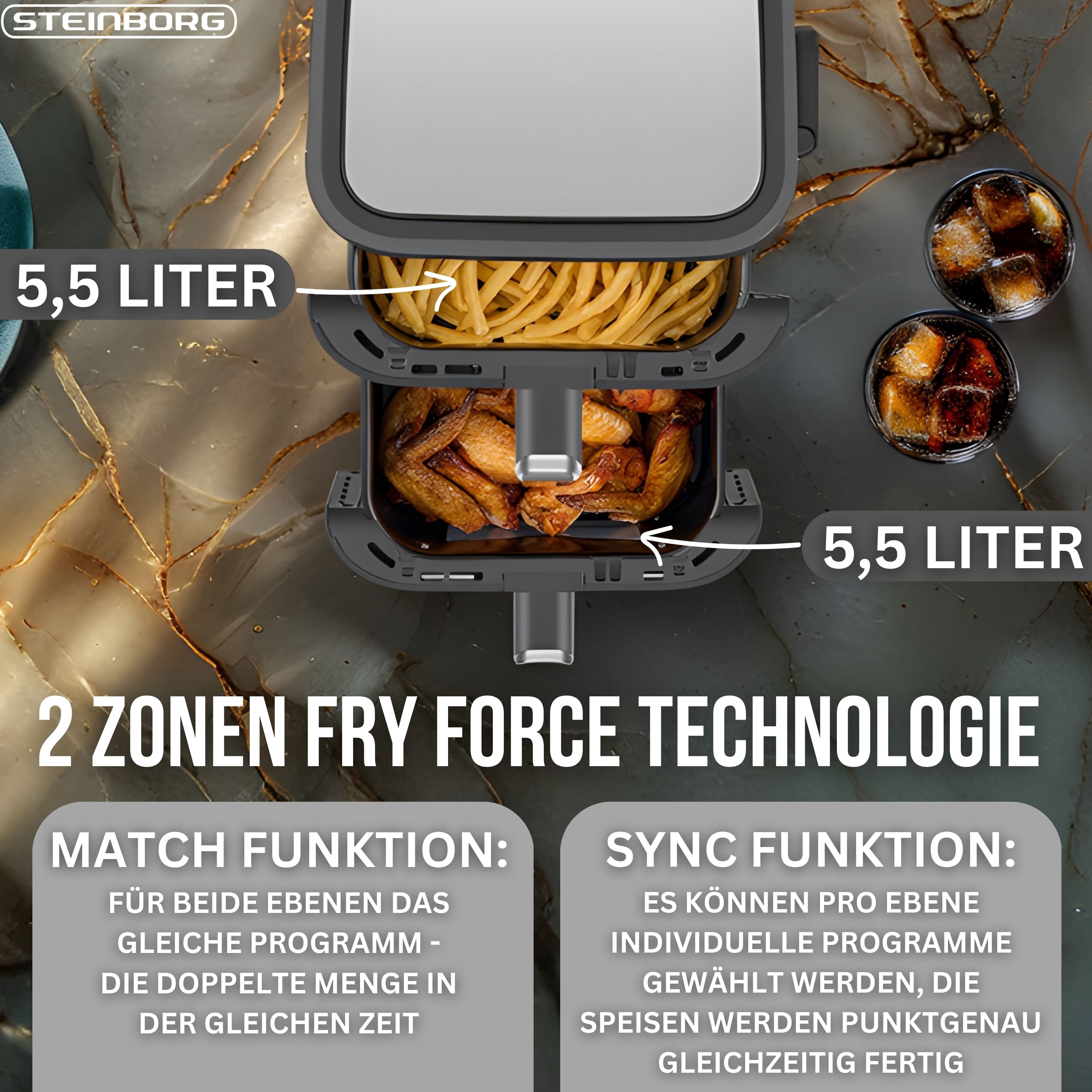 Steinborg SB-3162 Heißluftfritteuse