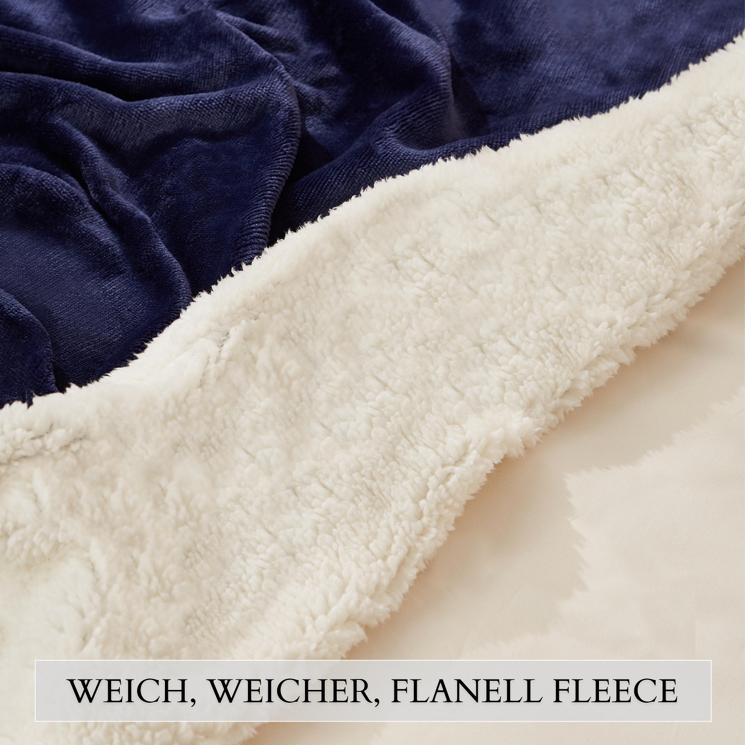 Ecosa EO-9505 Kuscheldecke 150*200cm Marine Blau+Weiß Ecosa EO-9505 Kuscheldecke 150*200cm Marine Blau+Weiß