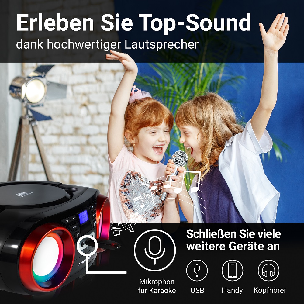 Cyberlux CL-810 CD-Player Schwarz/Rot Cyberlux CL-810 CD-Player Schwarz/Rot