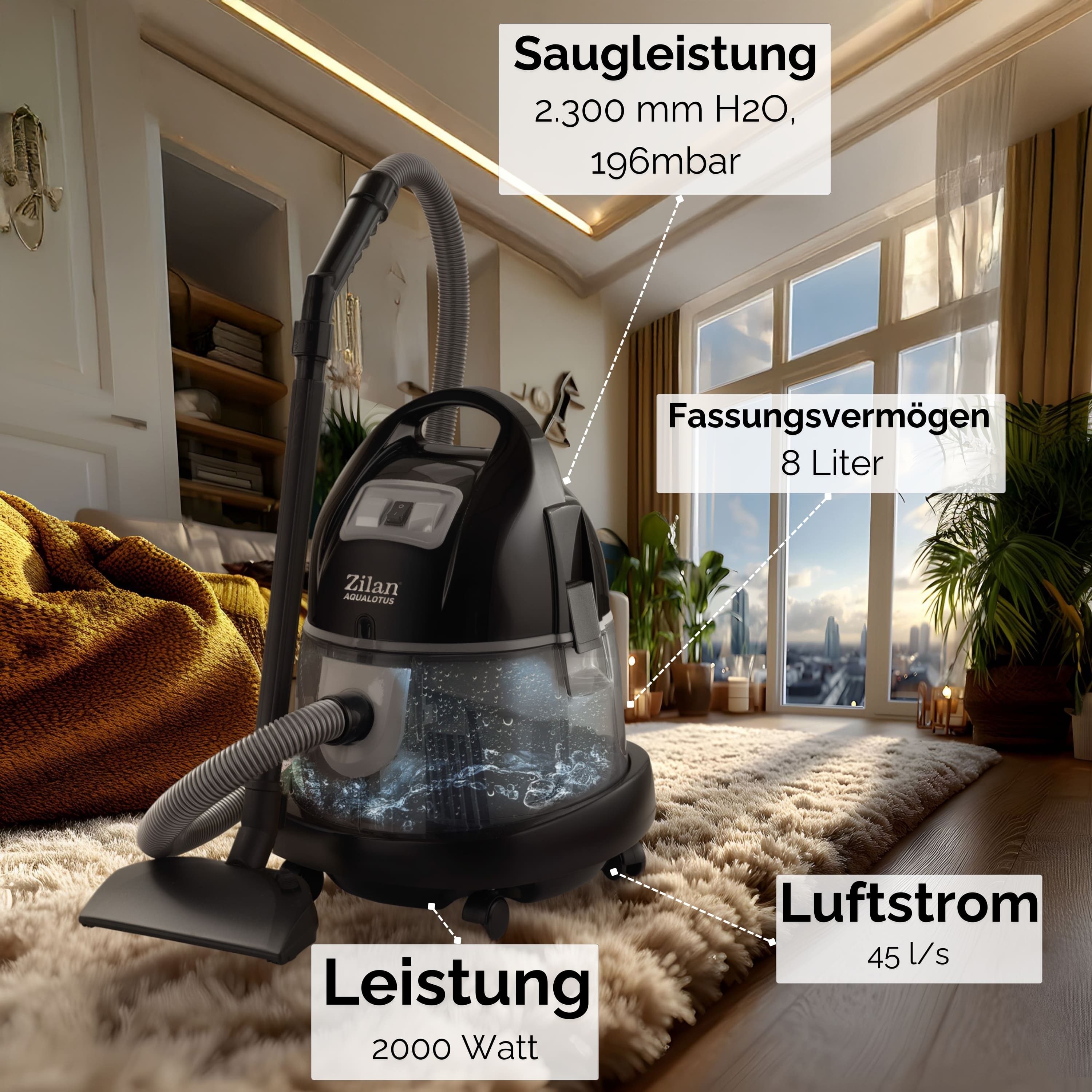 Zilan ZLN-8945 GRAU Wassersauger