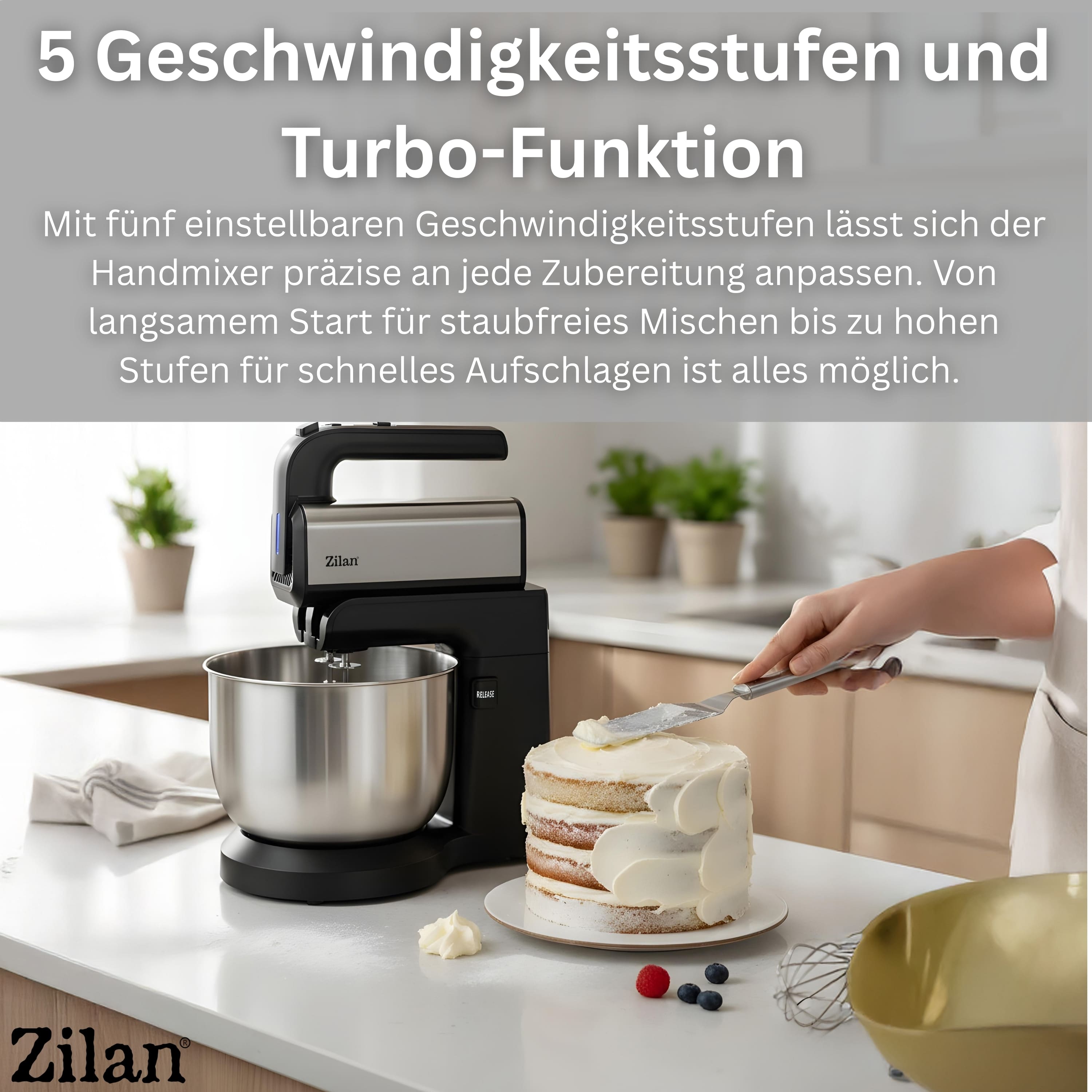 Zilan ZLN-2952 Handmixer mit Schüssel
