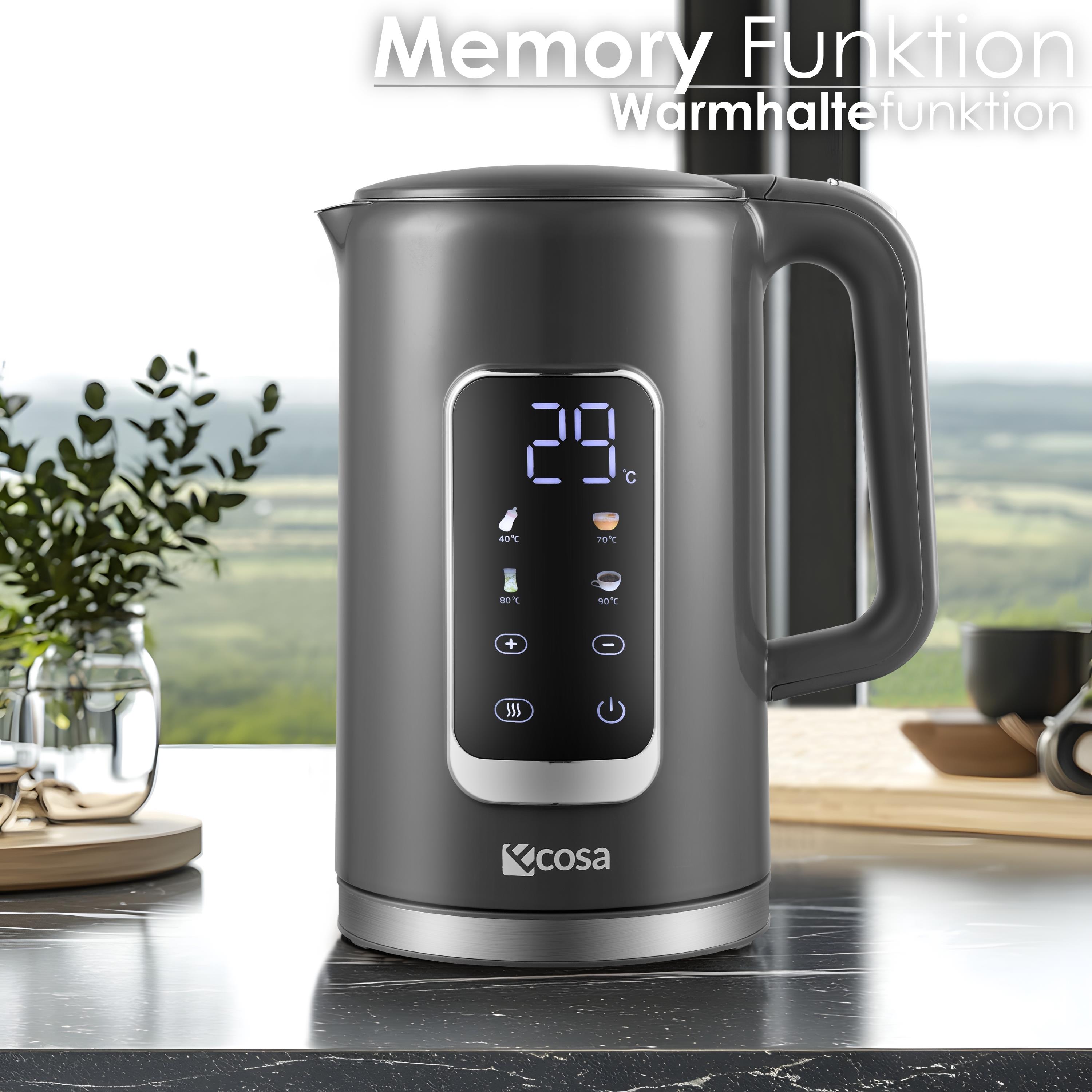 Ecosa EO-694 Wasserkocher Grau