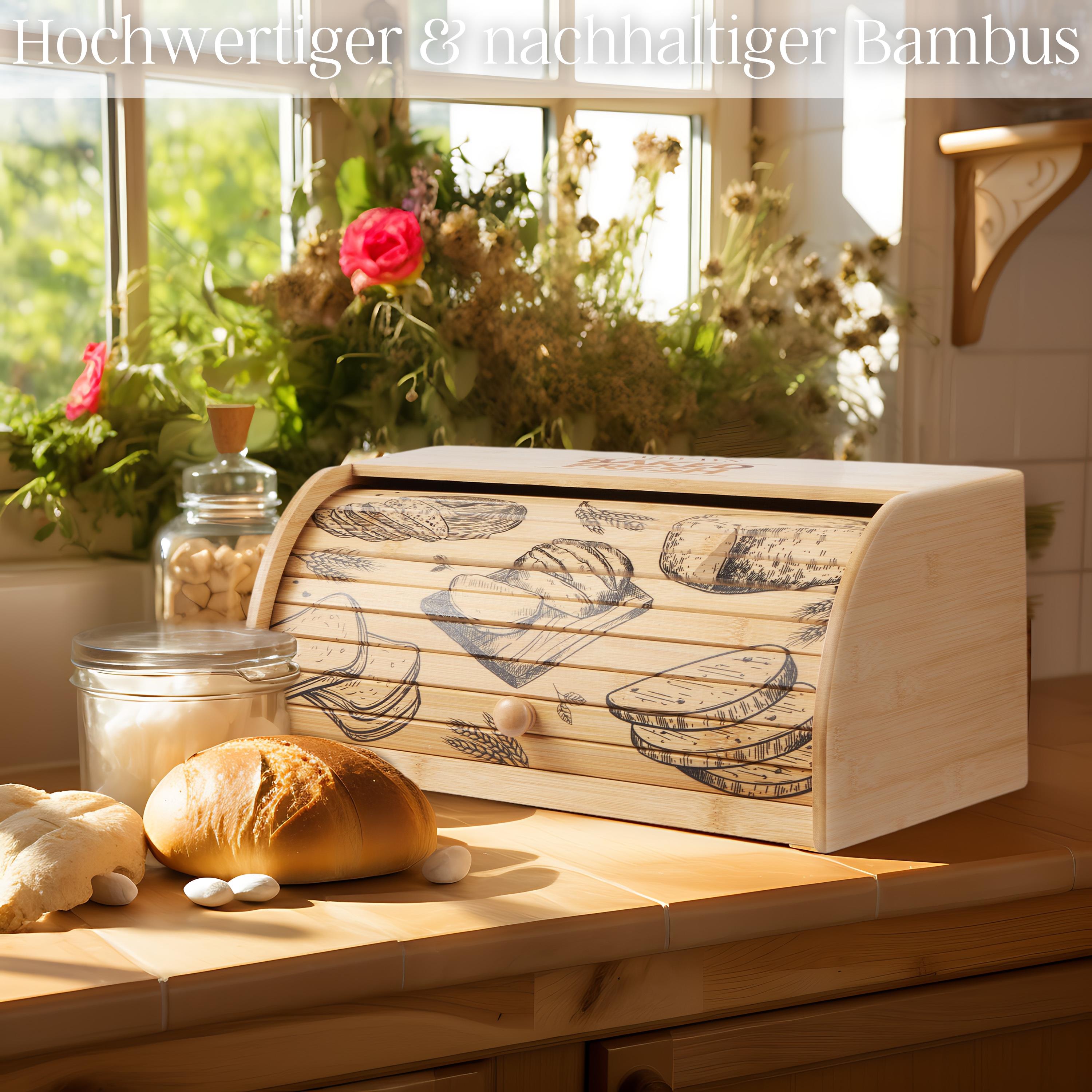 Ecosa Brotbox mit Rolldeckel aus nachhaltigem Bambus Ecosa Brotbox mit Rolldeckel aus nachhaltigem Bambus