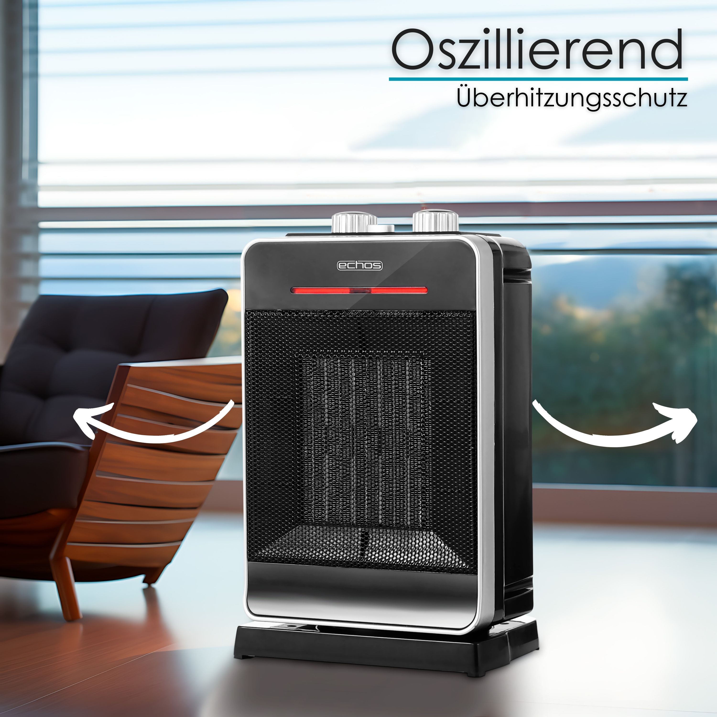 Echos Eco-356 Keramik Heizlüfter Echos Eco-356 Keramik Heizlüfter