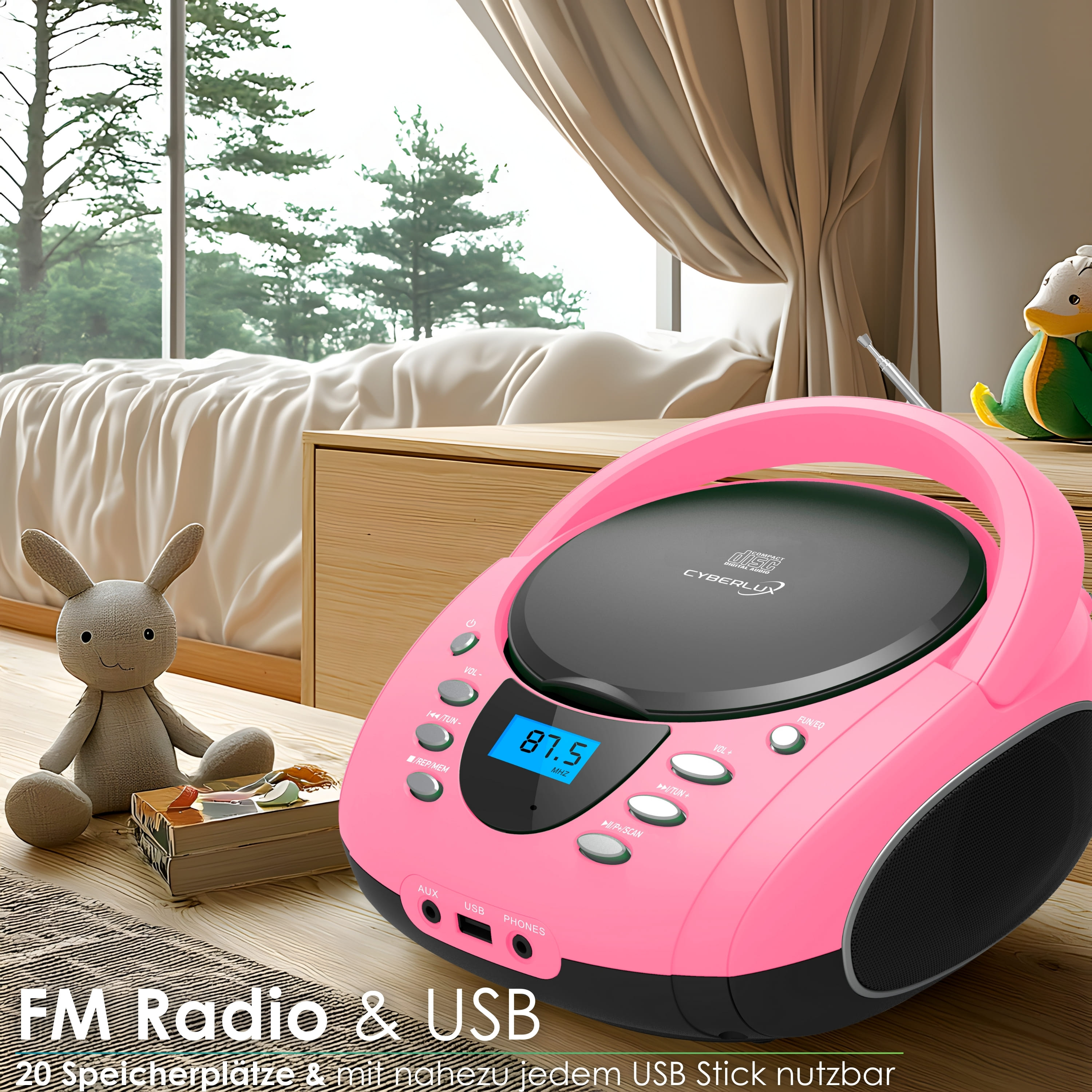 Cyberlux CL-720 CD-Player Pink Cyberlux CL-720 CD-Player Pink