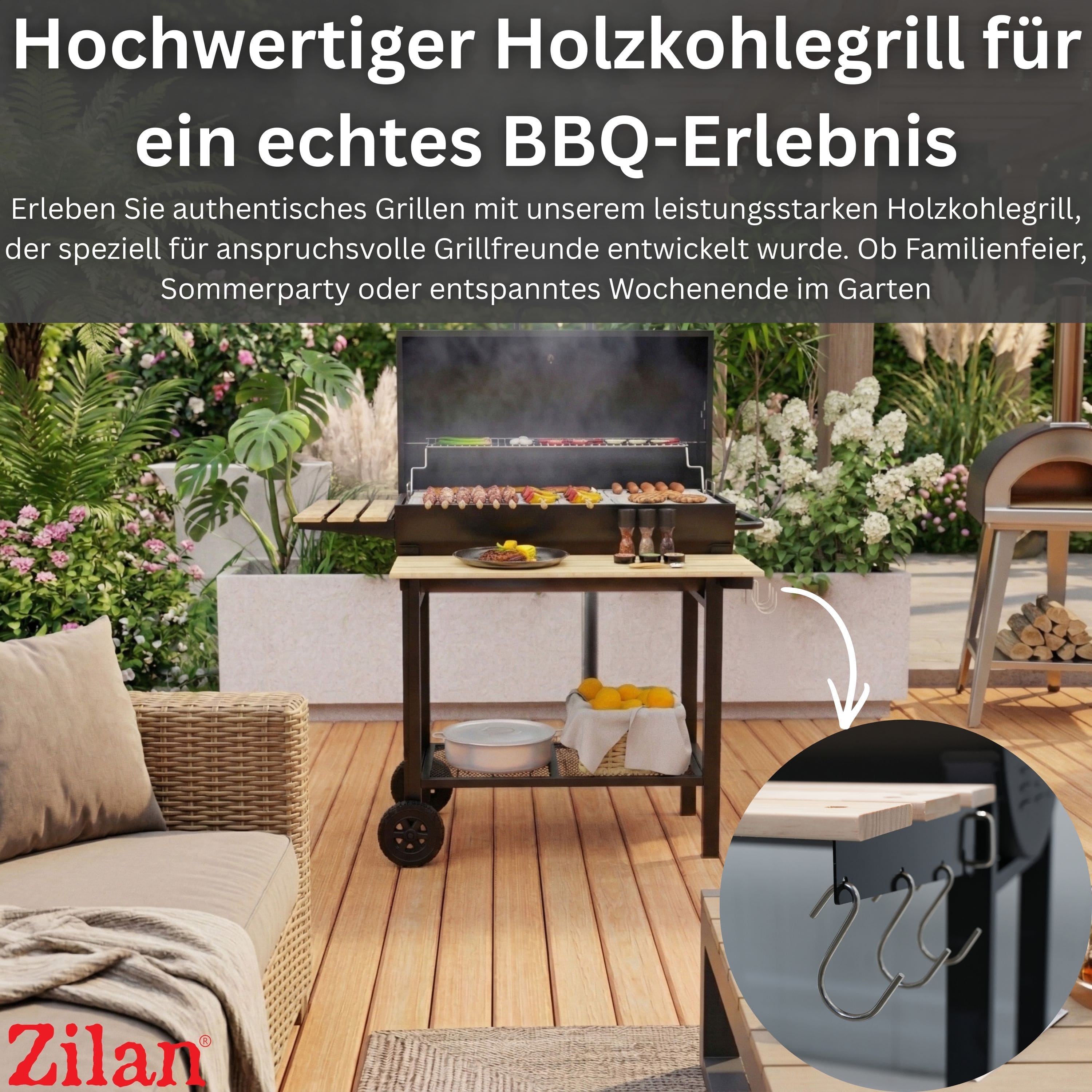 Zilan ZLN-3594 Holzkohlegrill