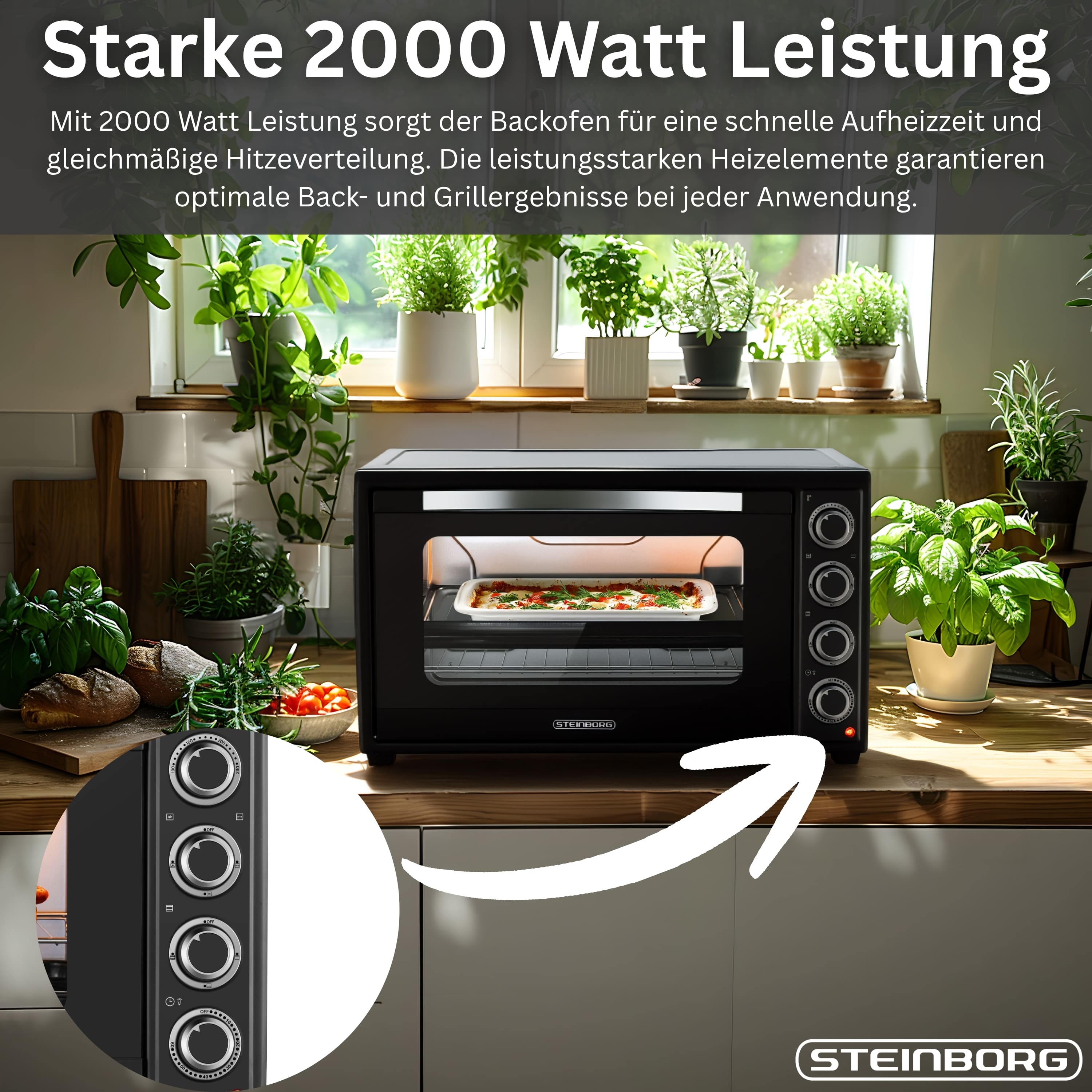 Steinborg SB-3019 Backofen 60L