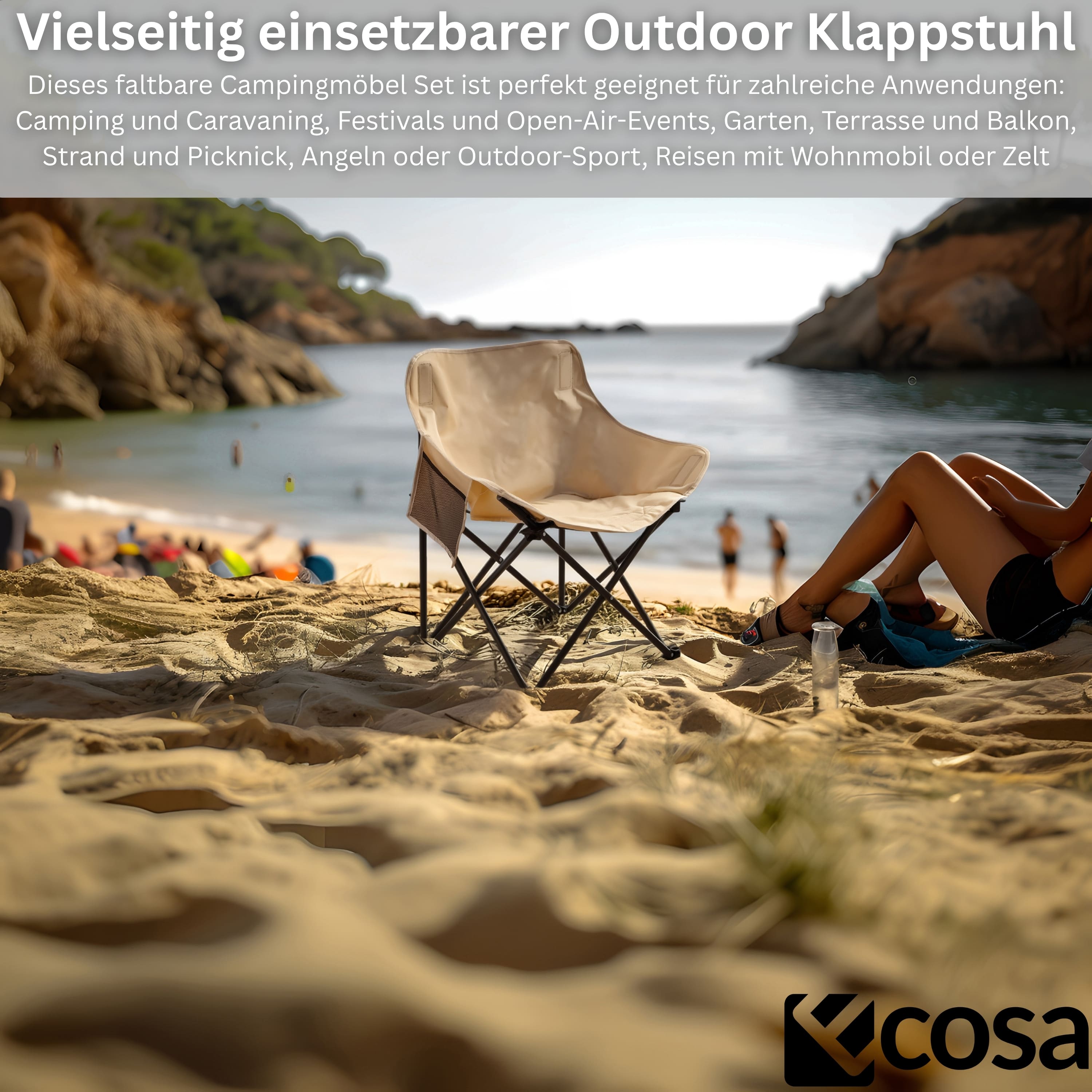 Ecosa EO-5091 Campingstuhl Beige