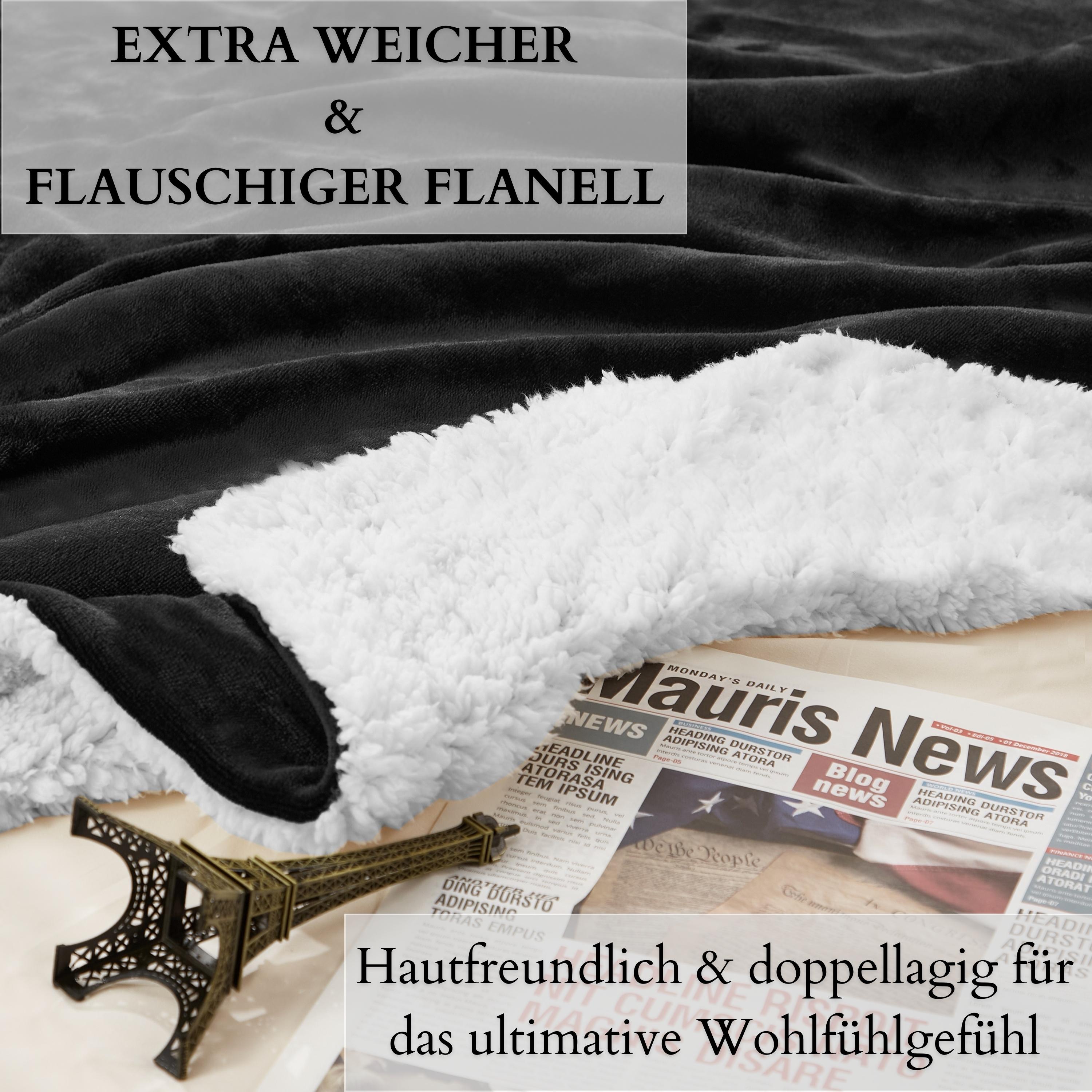 Ecosa EO-9503 Kuscheldecke 150*200cm Schwarz+Weiß Ecosa EO-9503 Kuscheldecke 150*200cm Schwarz+Weiß