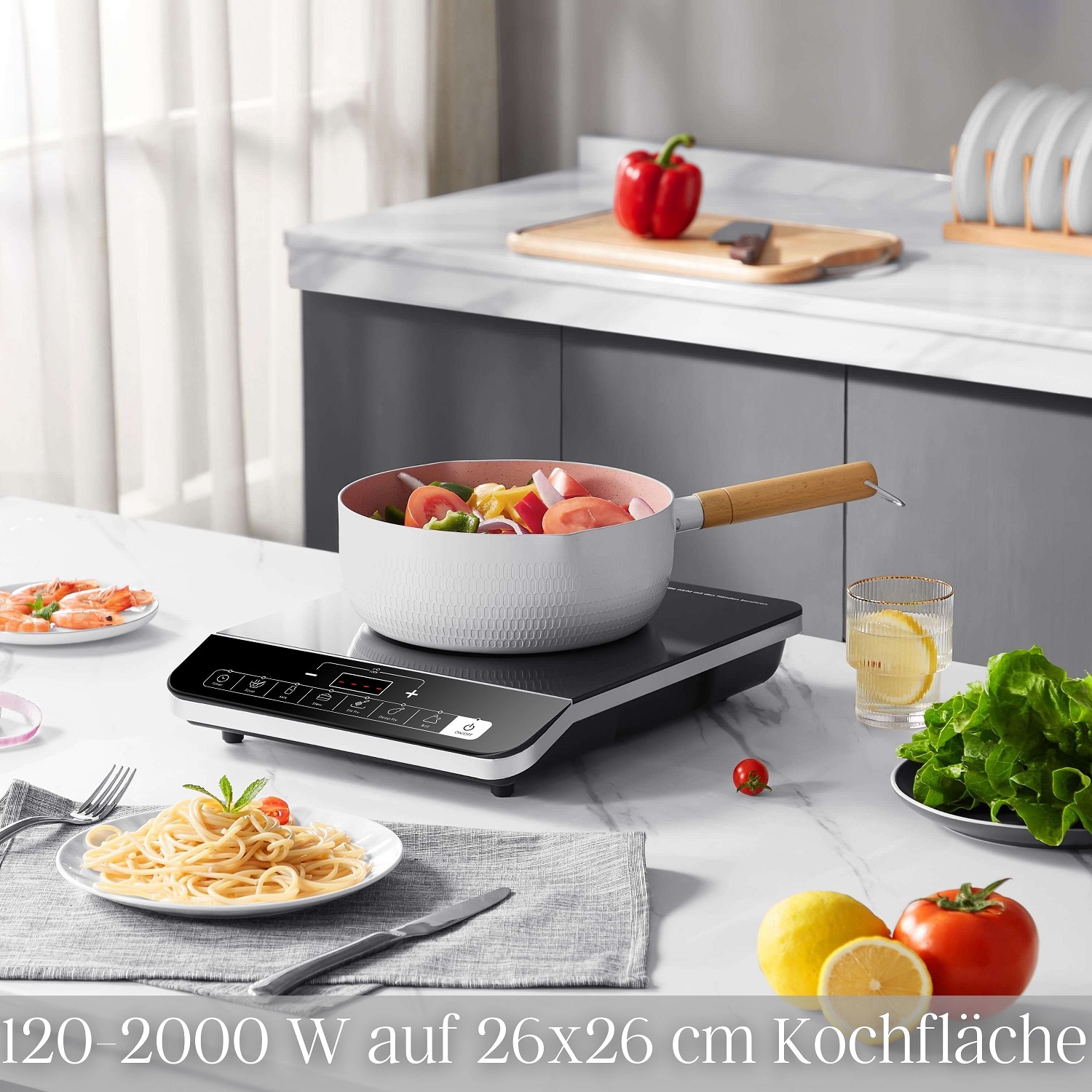 Steinborg SB-2191 Einzelne Induktionskochplatte mit Automatikprogramme