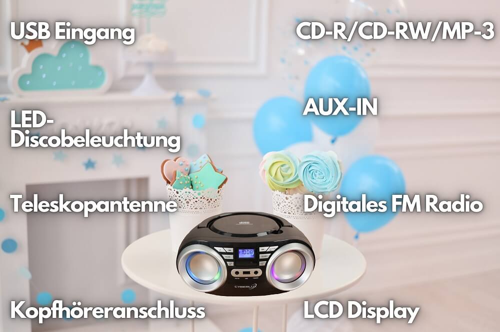 Cyberlux CL-800 CD-Player Schwarz/Silber Cyberlux CL-800 CD-Player Schwarz/Silber
