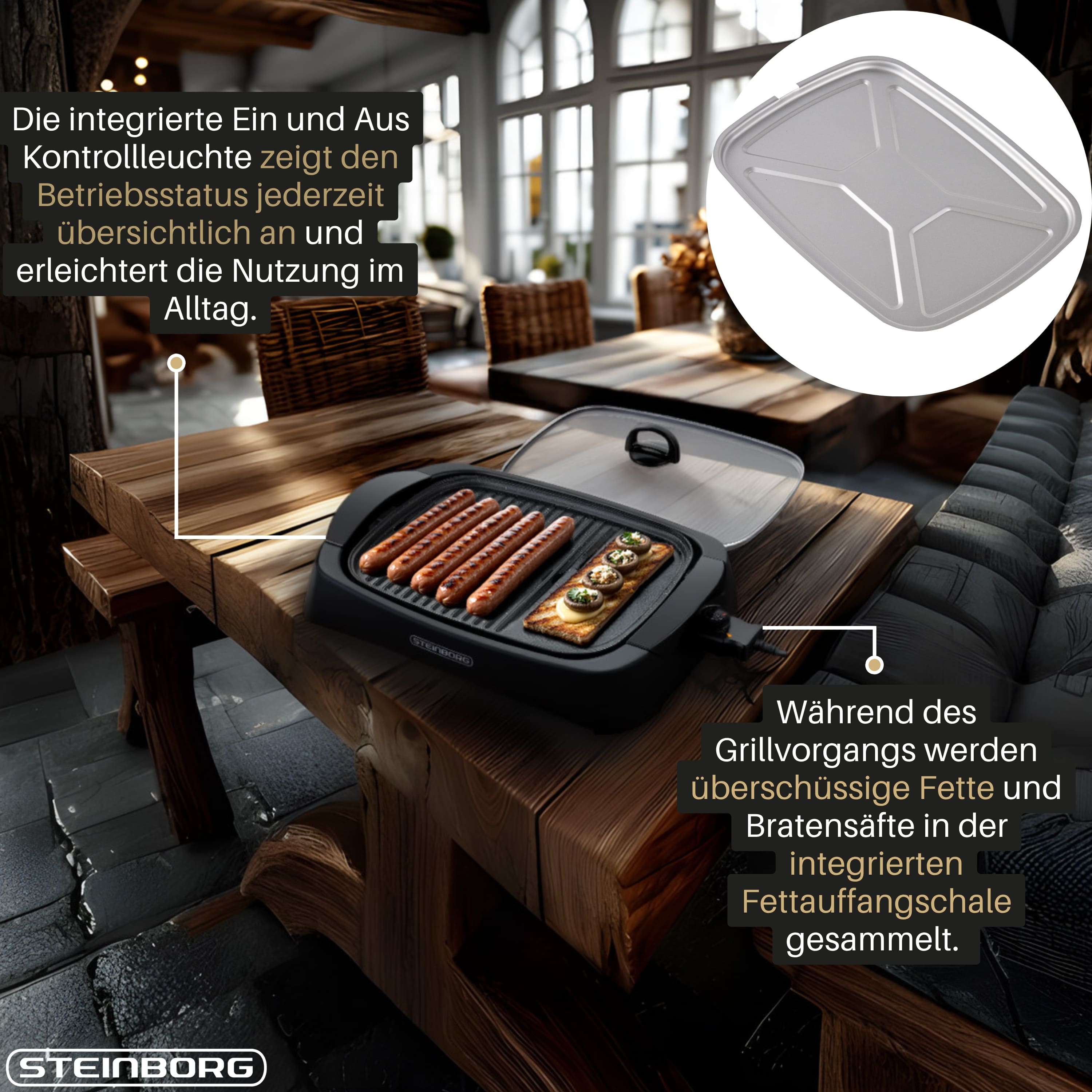 Steinborg SB-2160 Tischgrill