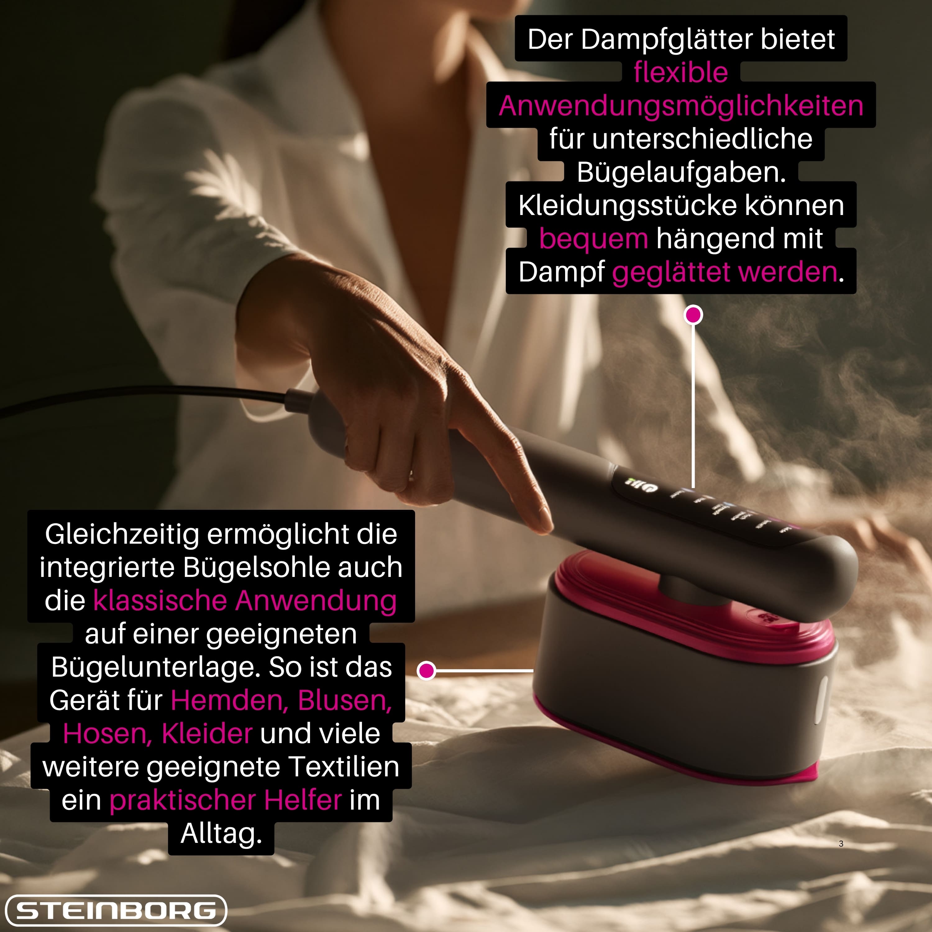 Steinborg SB-1080 Vertikales Dampfbügeleisen