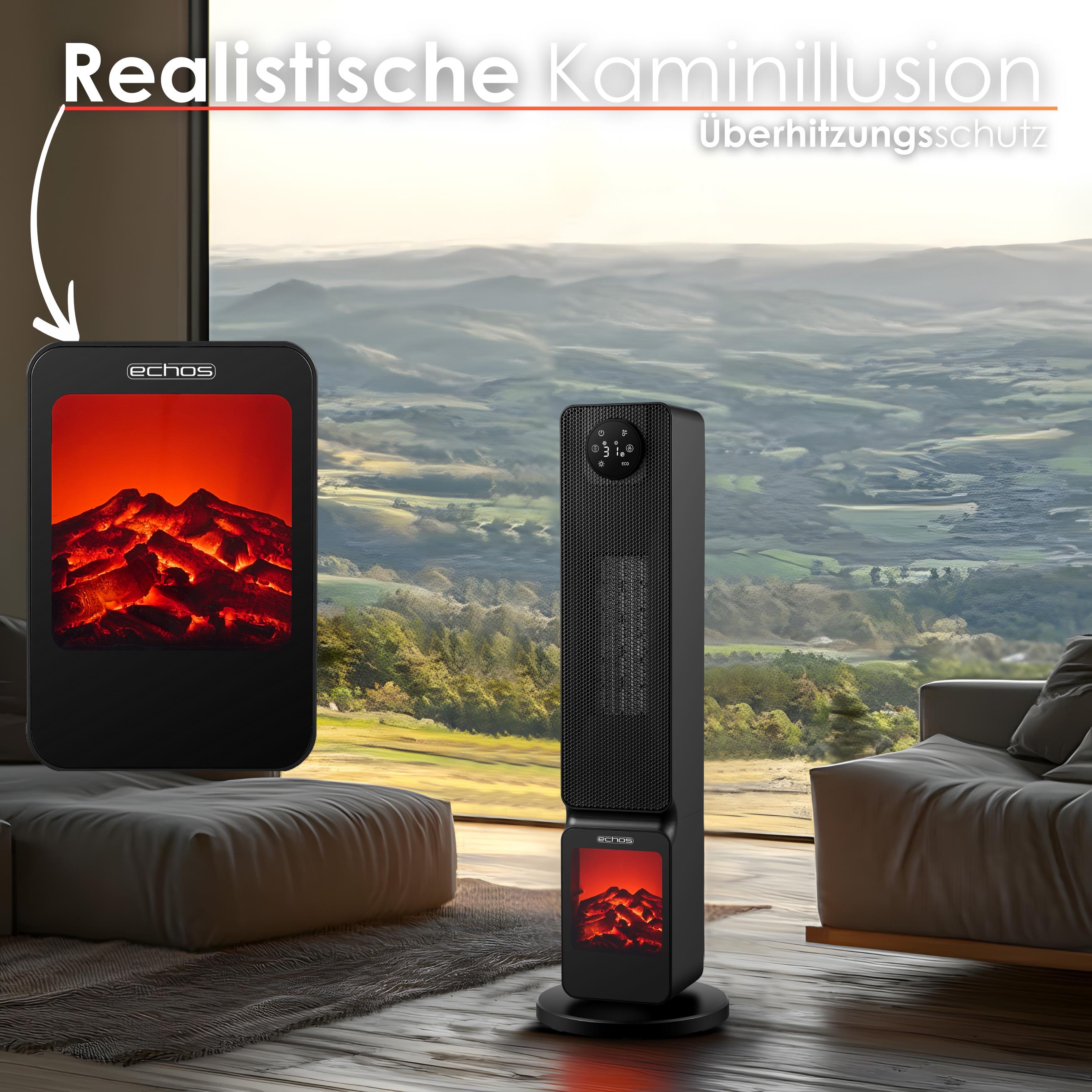 Echos Eco-1202 Heizlüfter mit Kamin und Wifi Echos Eco-1202 Heizlüfter mit Kamin und Wifi