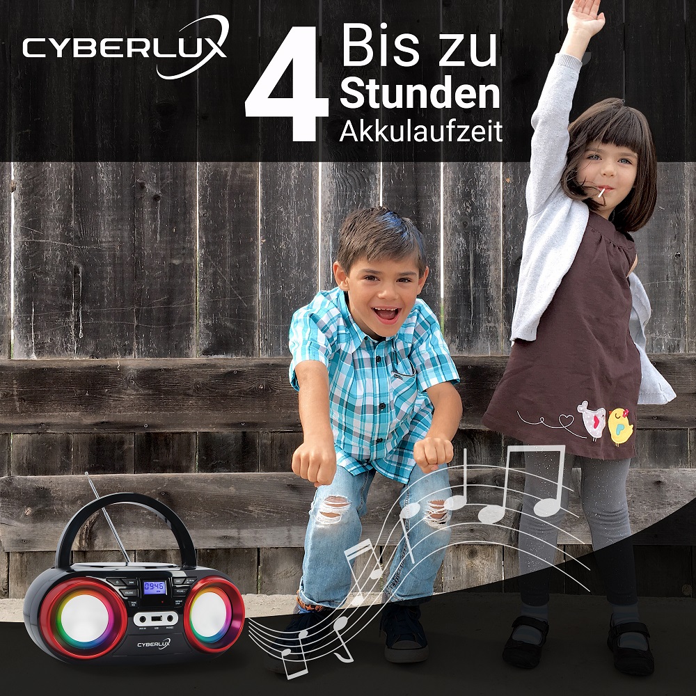 Cyberlux CL-810 CD-Player Schwarz/Rot