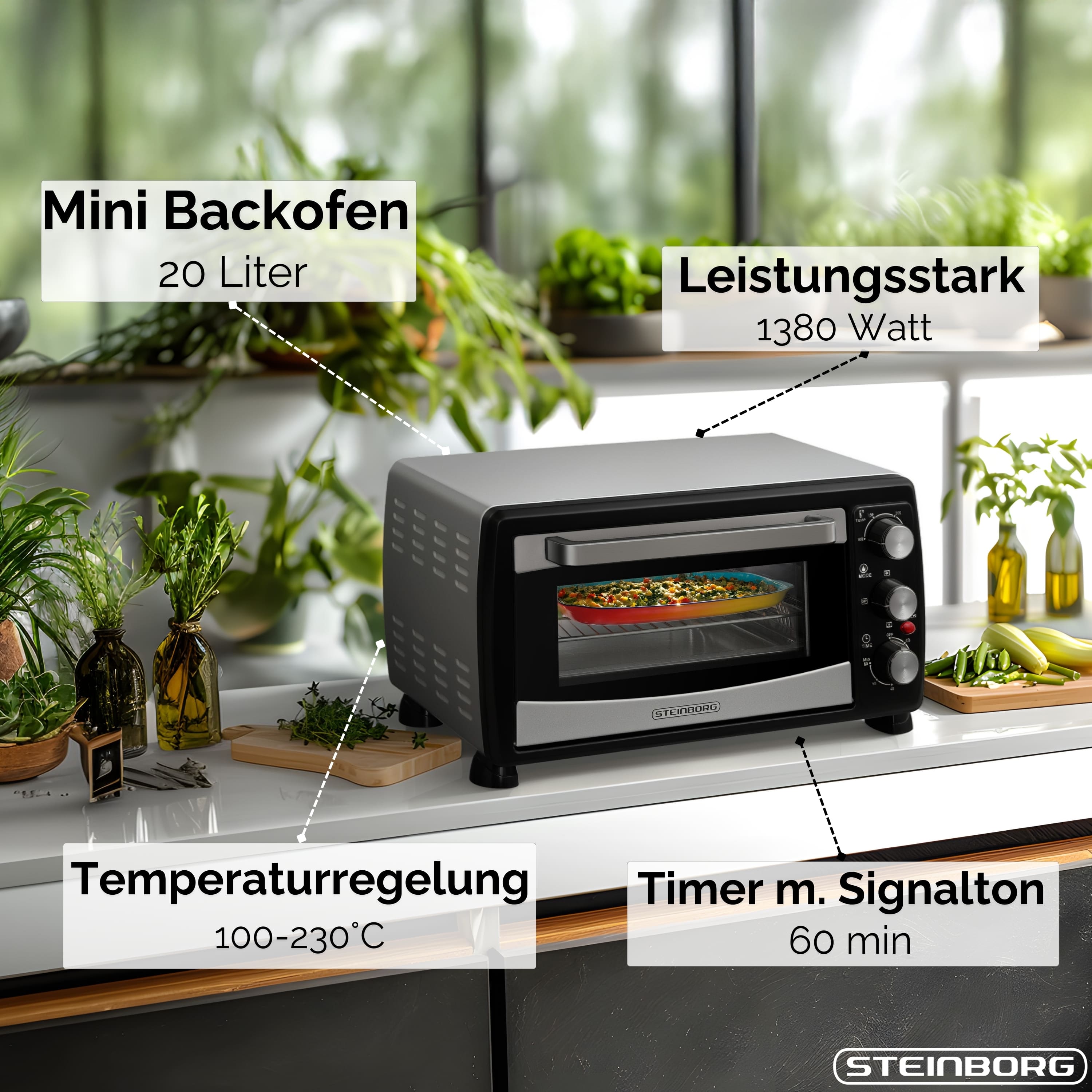 Steinborg SB-3007 Backofen 20 Liter