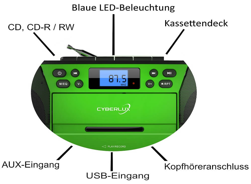 Cyberlux CL-1010 CD-Player Grün Cyberlux CL-1010 CD-Player Grün
