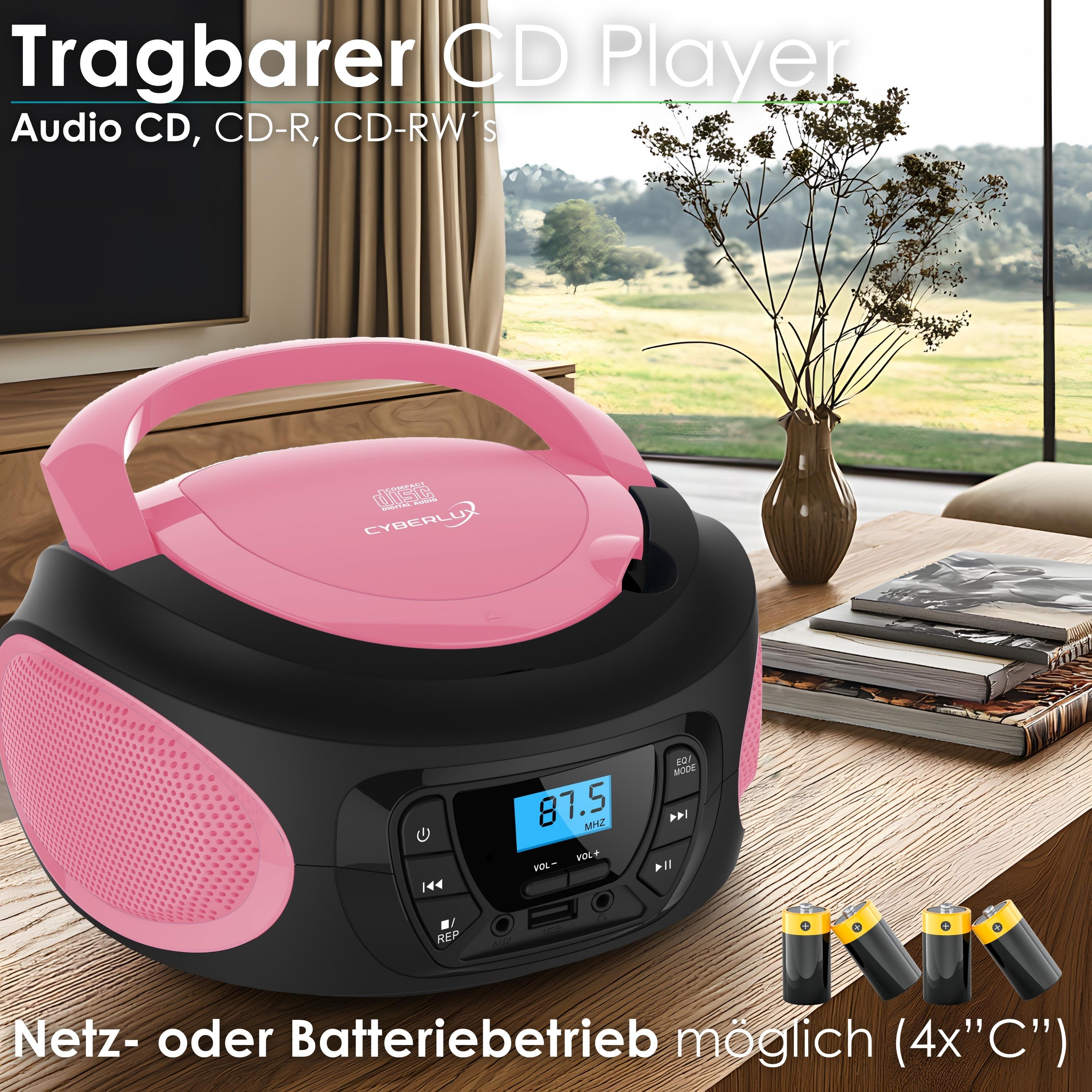 Cyberlux CL-620 CD-Player Pink Cyberlux CL-620 CD-Player Pink