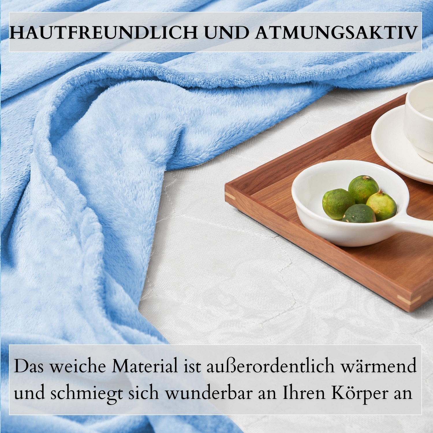 Ecosa EO-9516 Kuscheldecke 150*200cm Blau Ecosa EO-9512 Kuscheldecke 220*240cm Blau