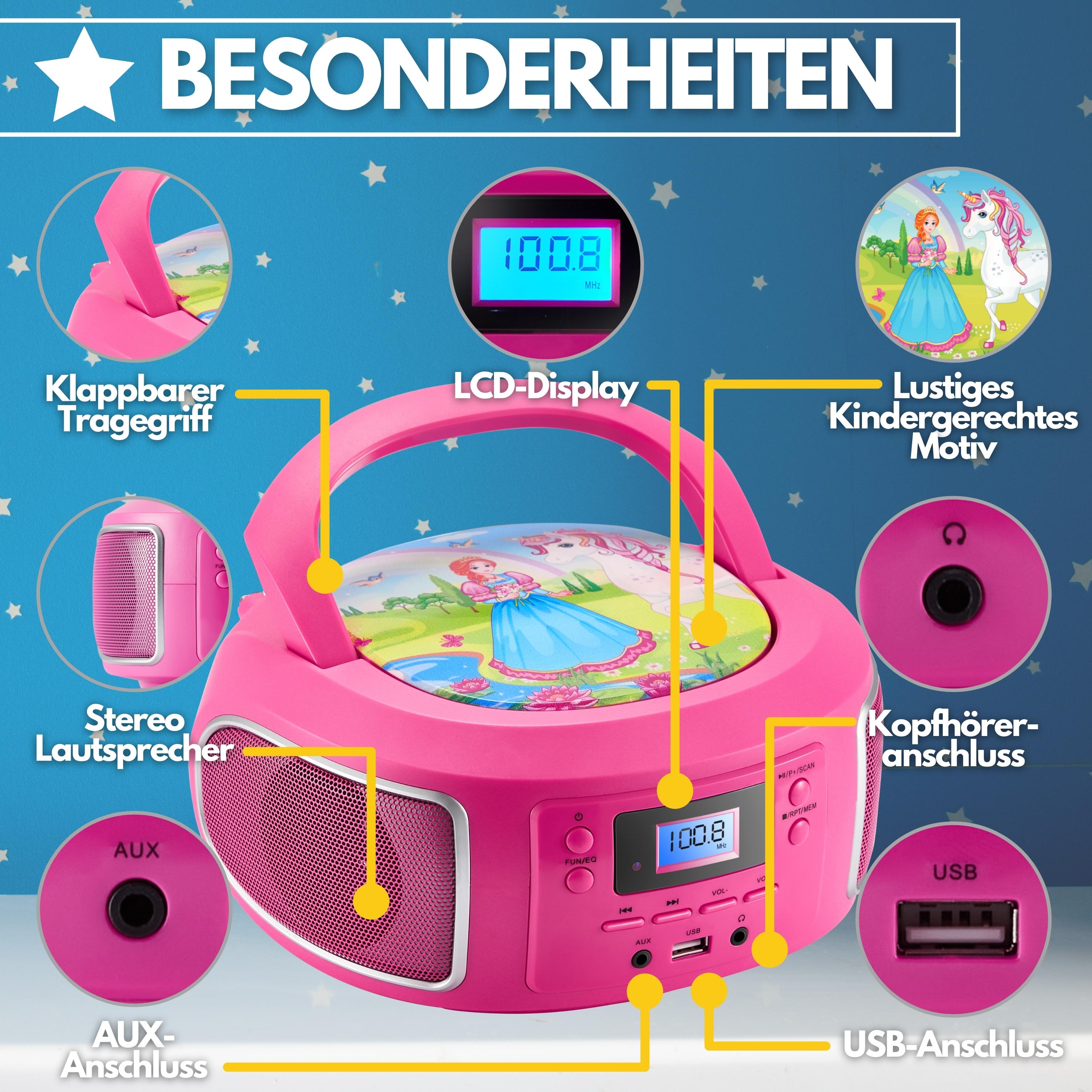 Cyberlux CL-960 CD-Player Pink Cyberlux CL-960 CD-Player Pink