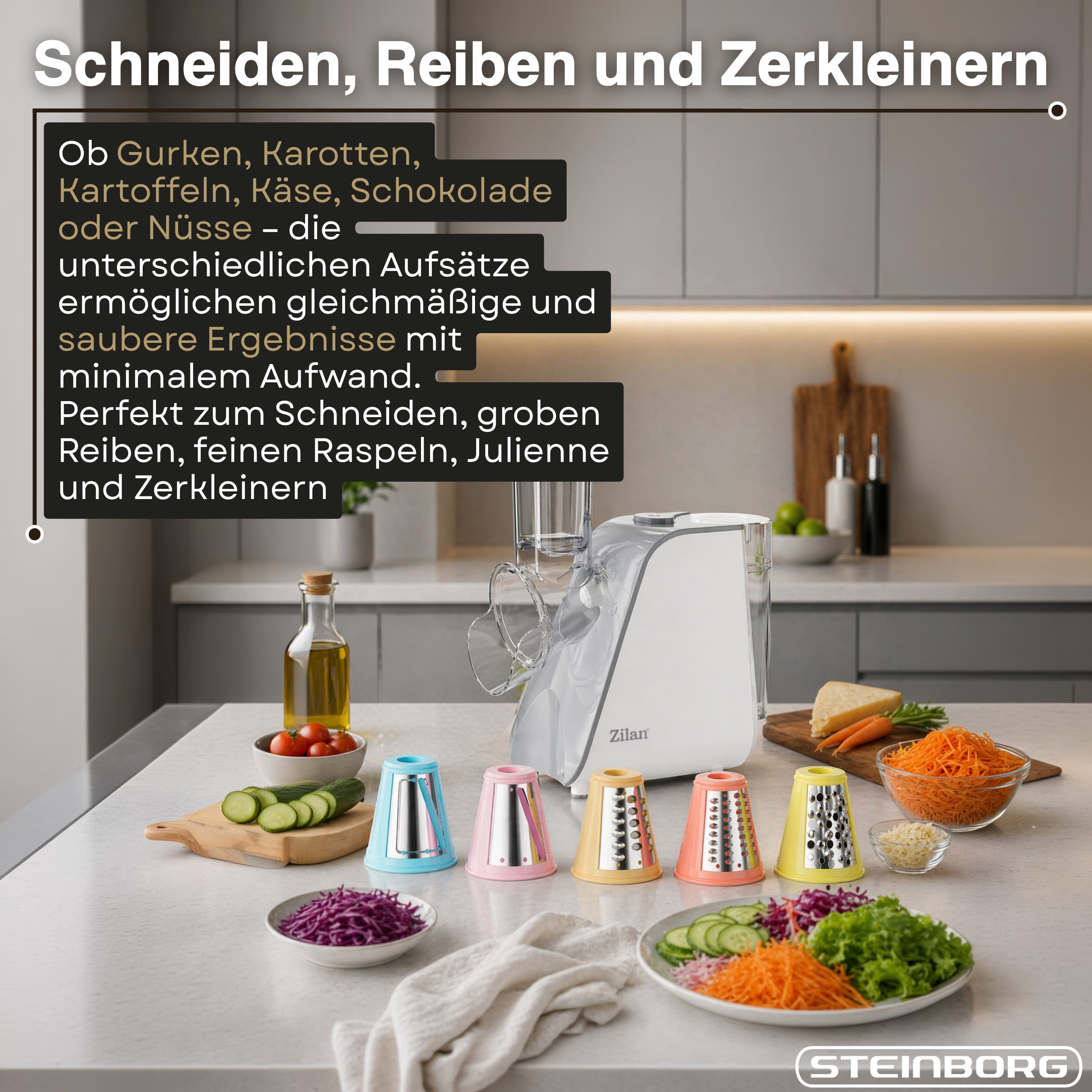 Zilan ZLN-2778 Elektrischer Gemüsehobel