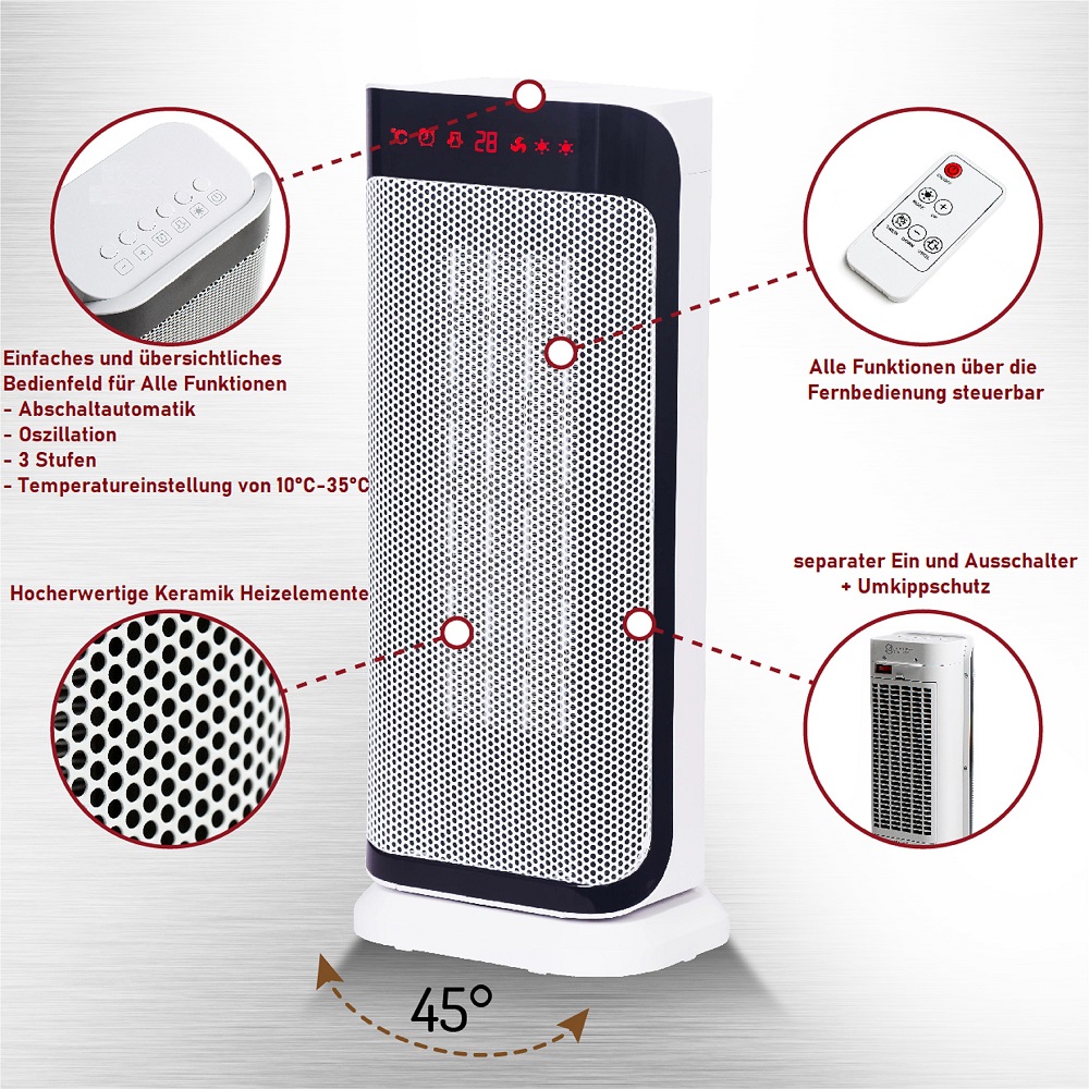 Echos Eco-350 Keramik Heizlüfter Echos Eco-350 Keramik Heizlüfter