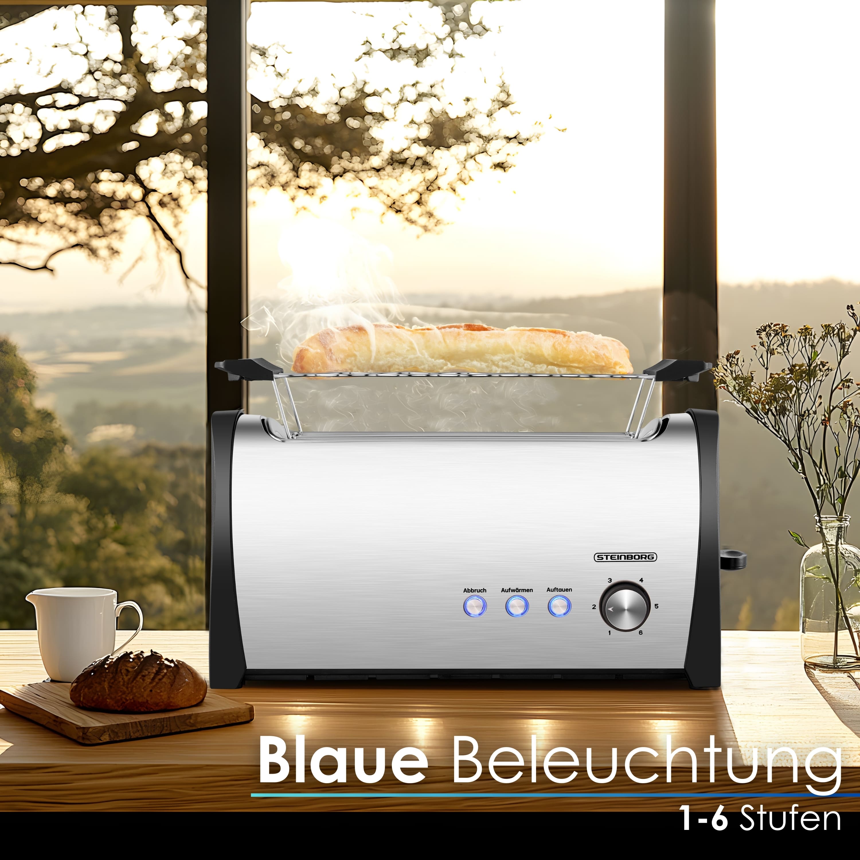 Steinborg SB-2213 Toaster 2 lang Silce
