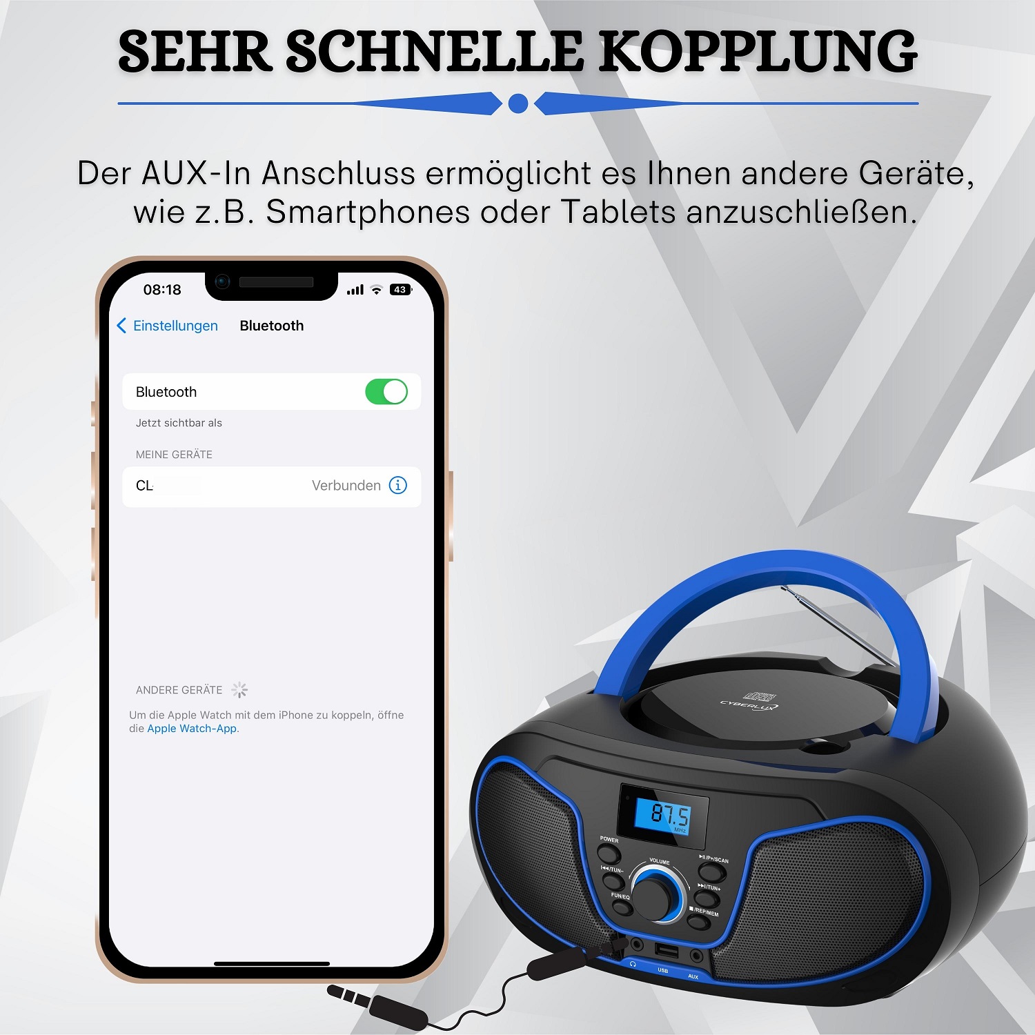 Cyberlux CL-2200 CD-Player Blau Cyberlux CL-2200 CD-Player Blau