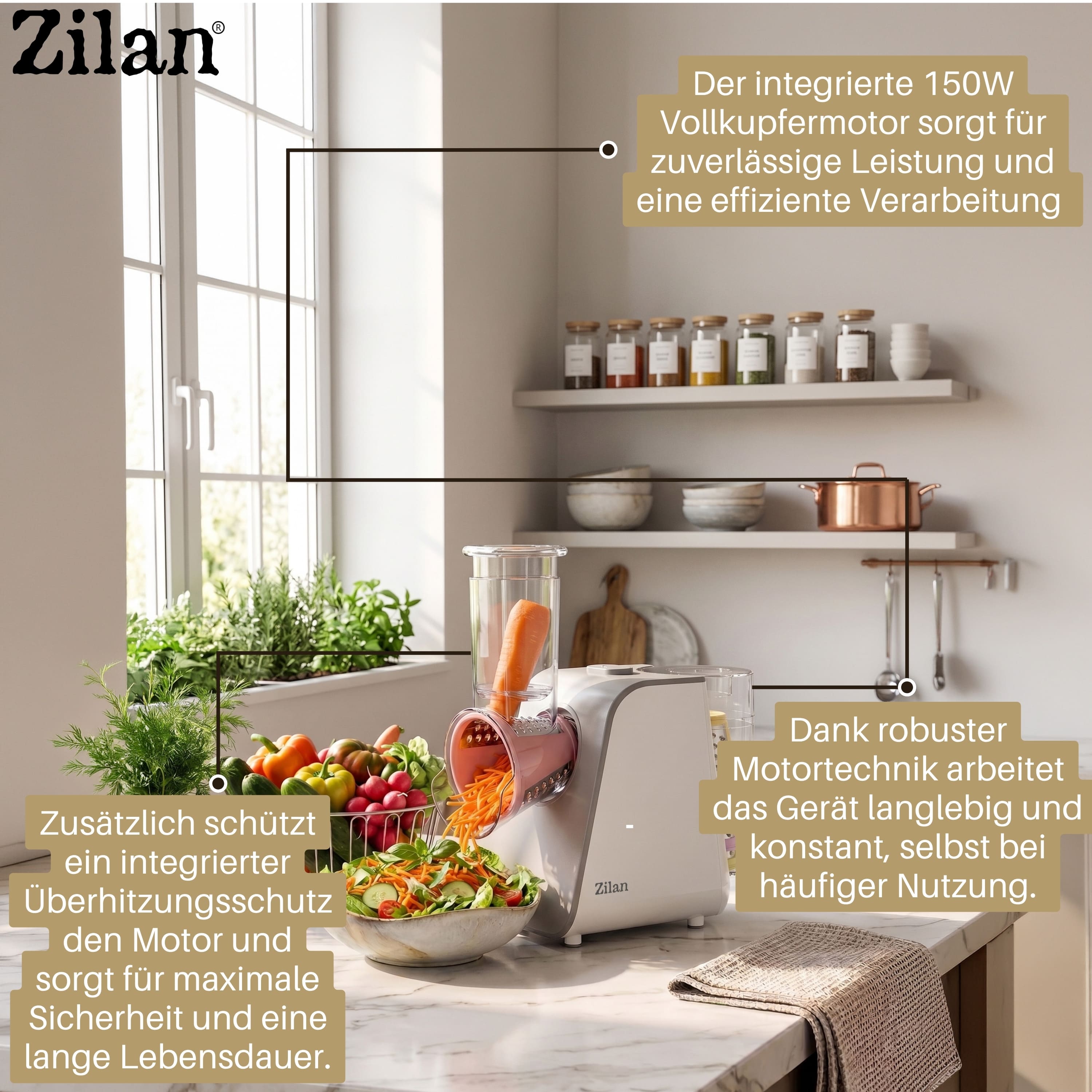 Zilan ZLN-2778 Elektrischer Gemüsehobel