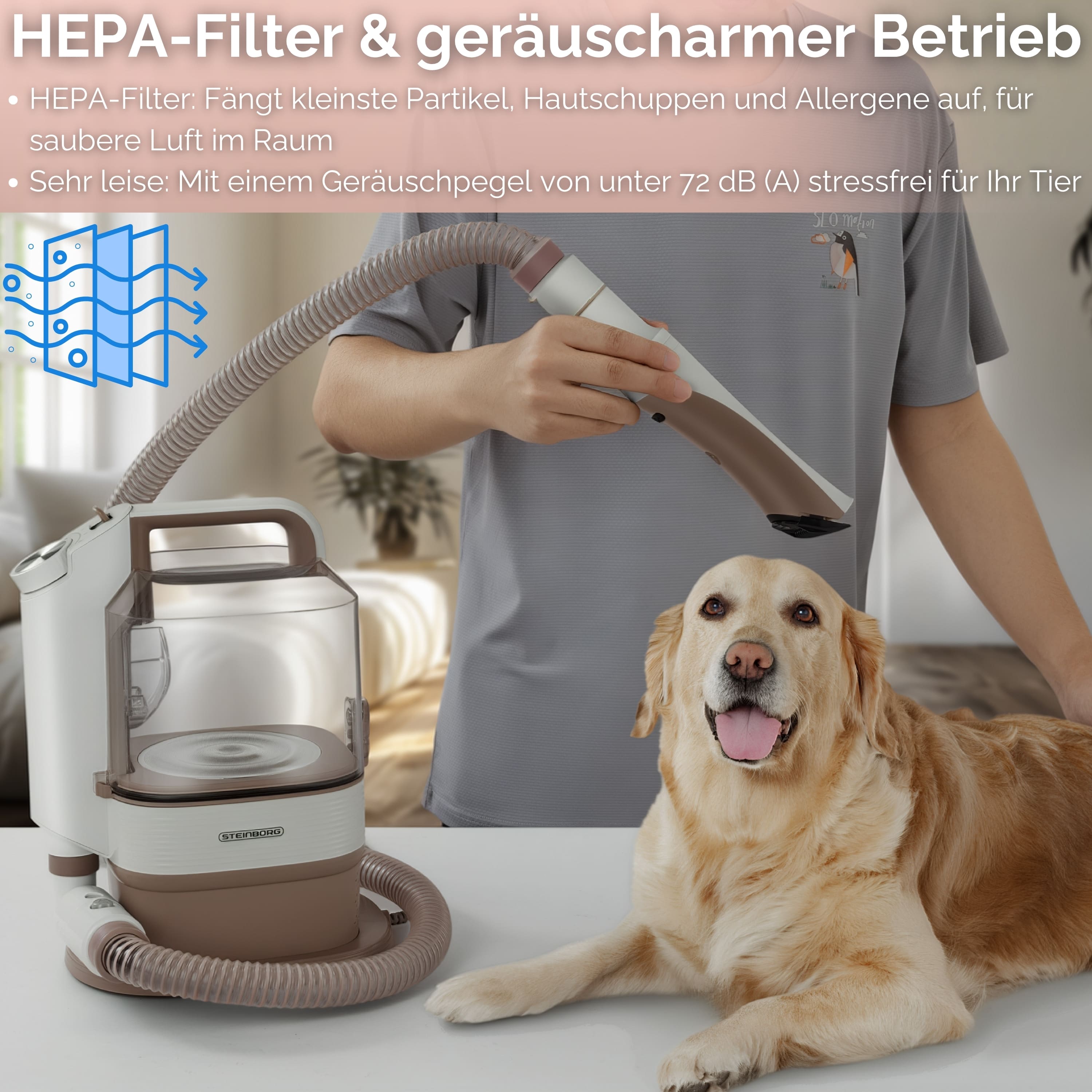 Steinborg SB-1070 Staubsauger für Haar von Haustier Steinborg SB-1070 Staubsauger für Haar von Haustier