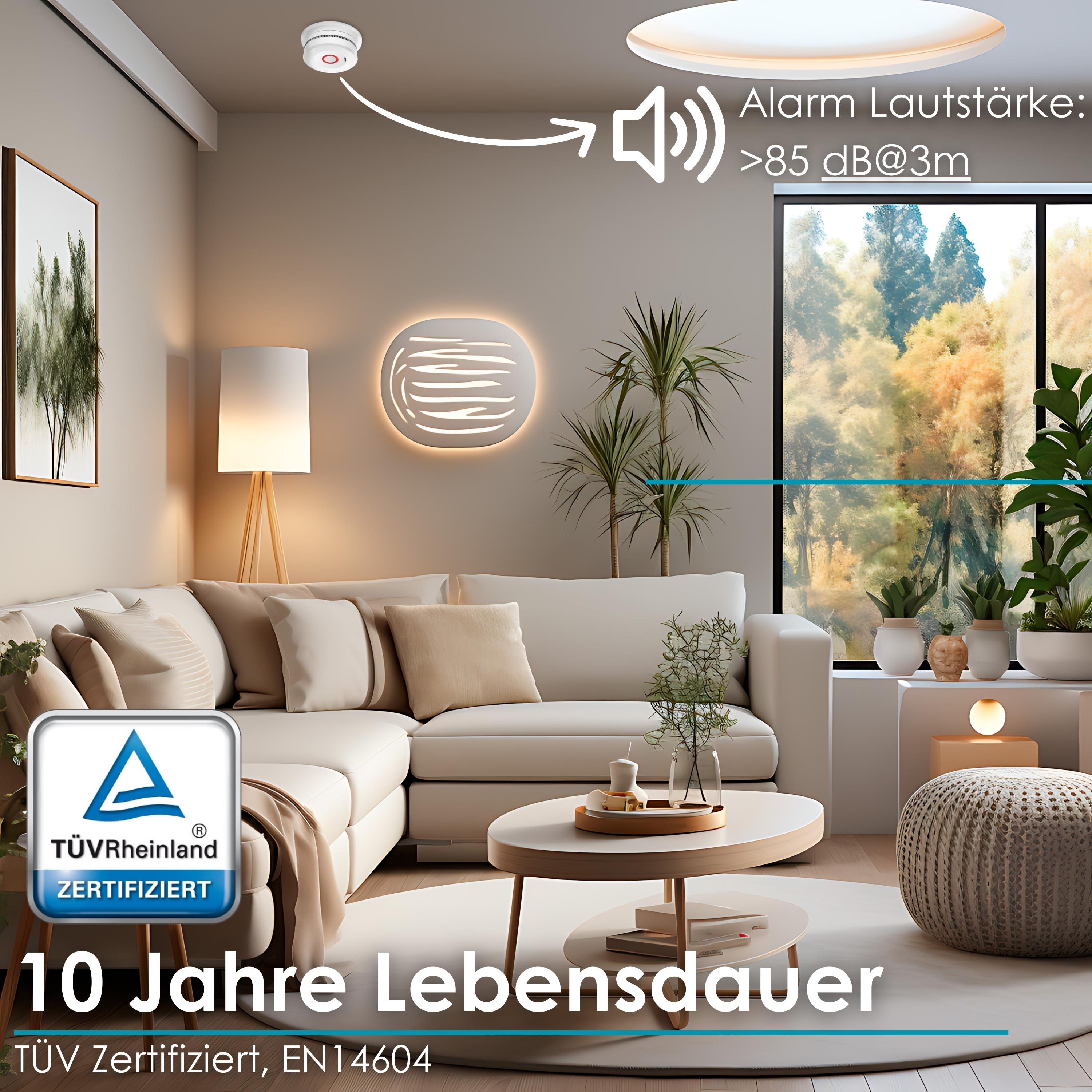 Echos Eco-4140 Wifi Rauchmelder mit 10 Jahres Batterie