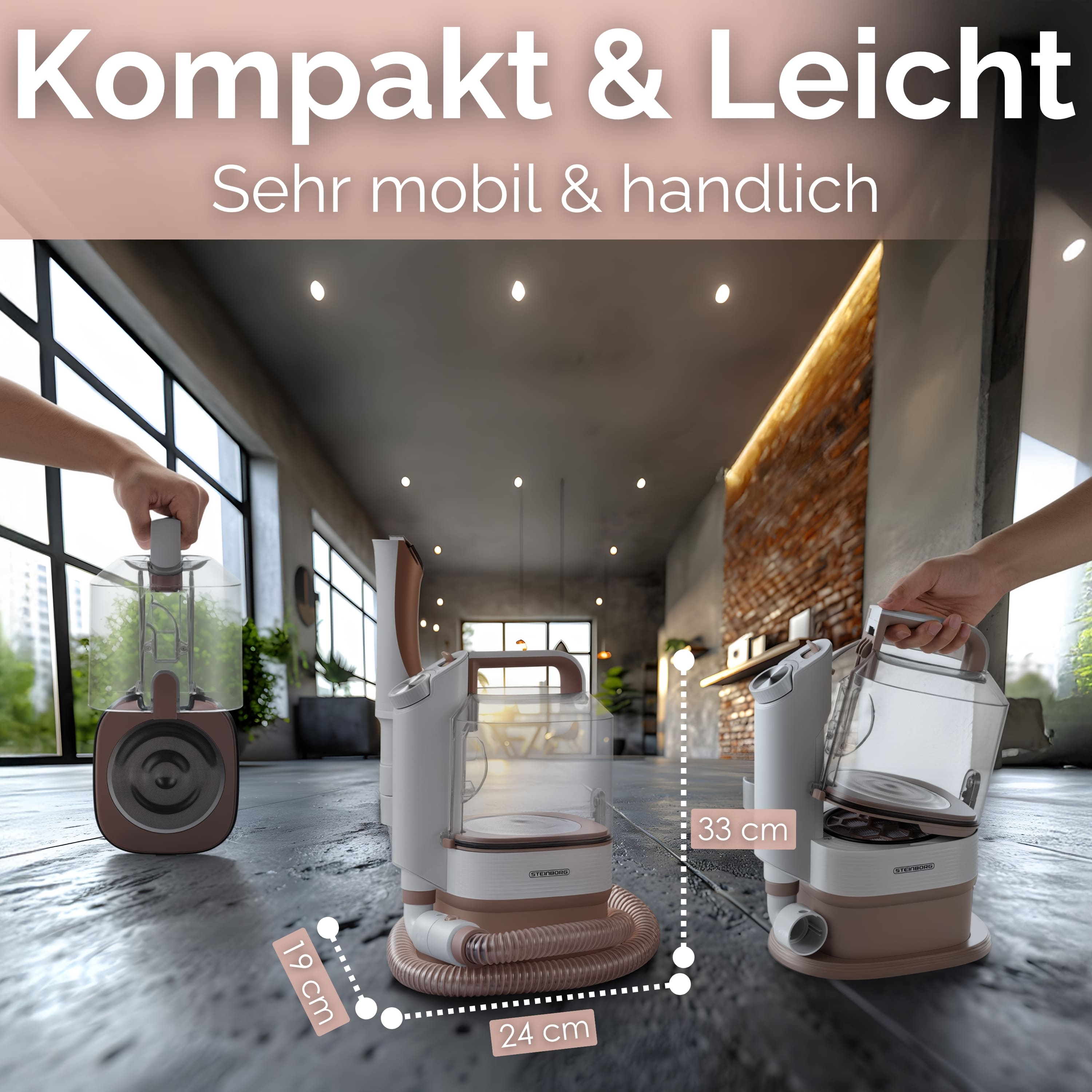 Steinborg SB-1070 Staubsauger für Haar von Haustier Steinborg SB-1070 Staubsauger für Haar von Haustier