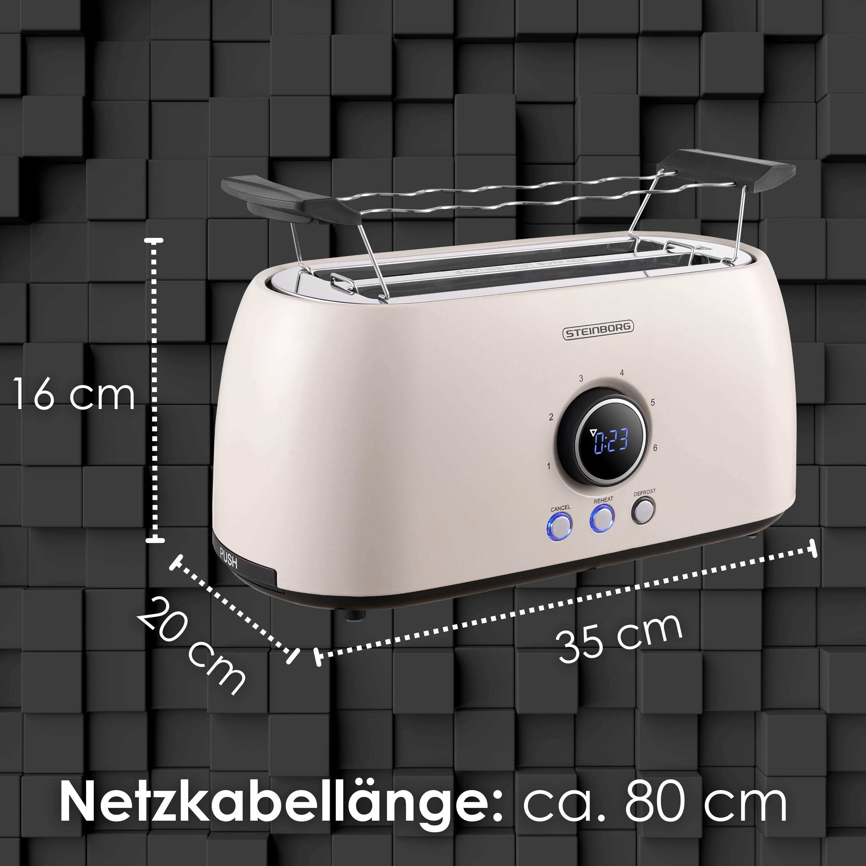 Steinborg SB-2214 Toaster 2 lang Silce Beige Steinborg SB-2214 Toaster 2 lang Silce Beige