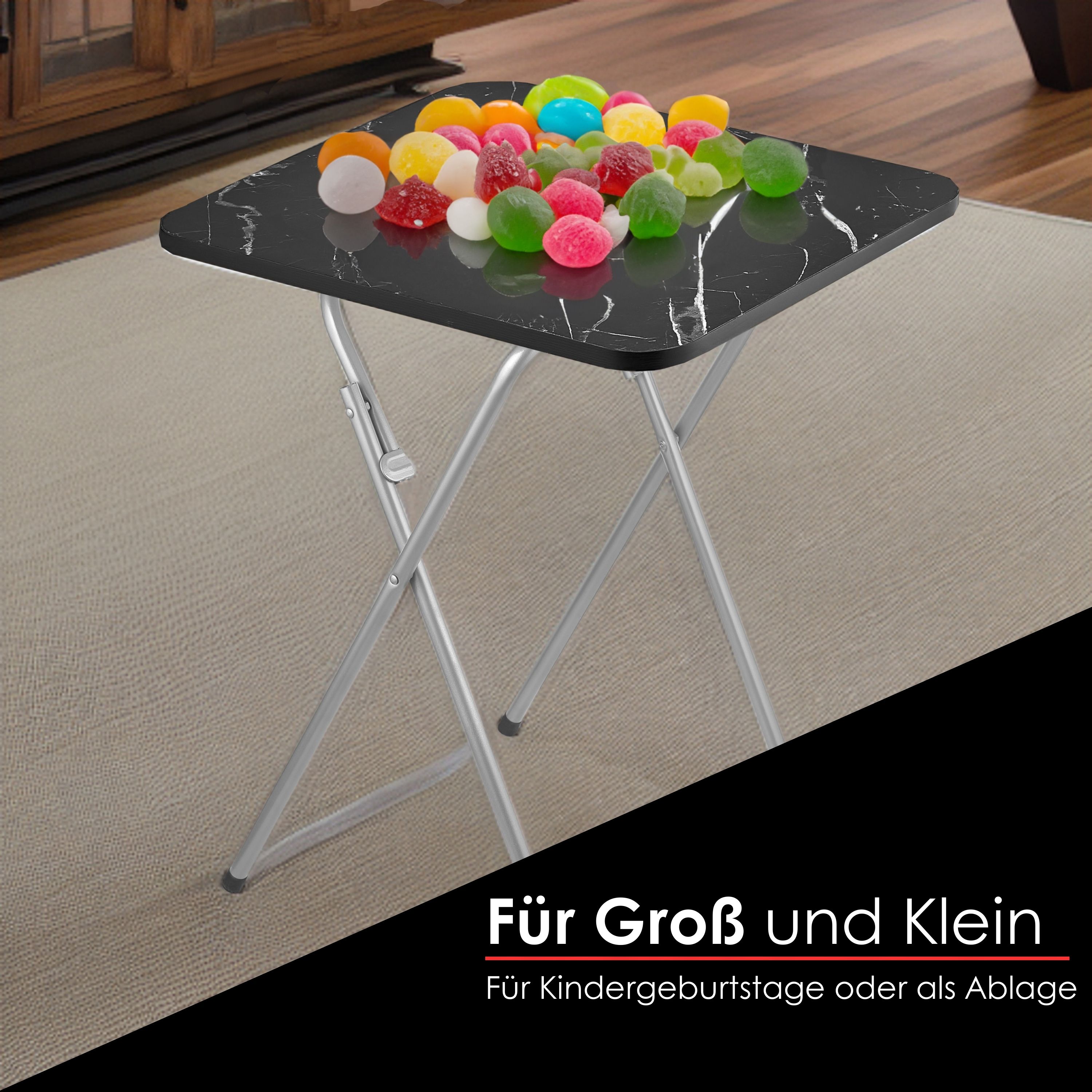 Zilan Faltbarer Tisch Klein Klapptisch stabil Dekortisch Campingtisch Zilan Faltbarer Tisch Klein Klapptisch stabil Dekortisch Campingtisch