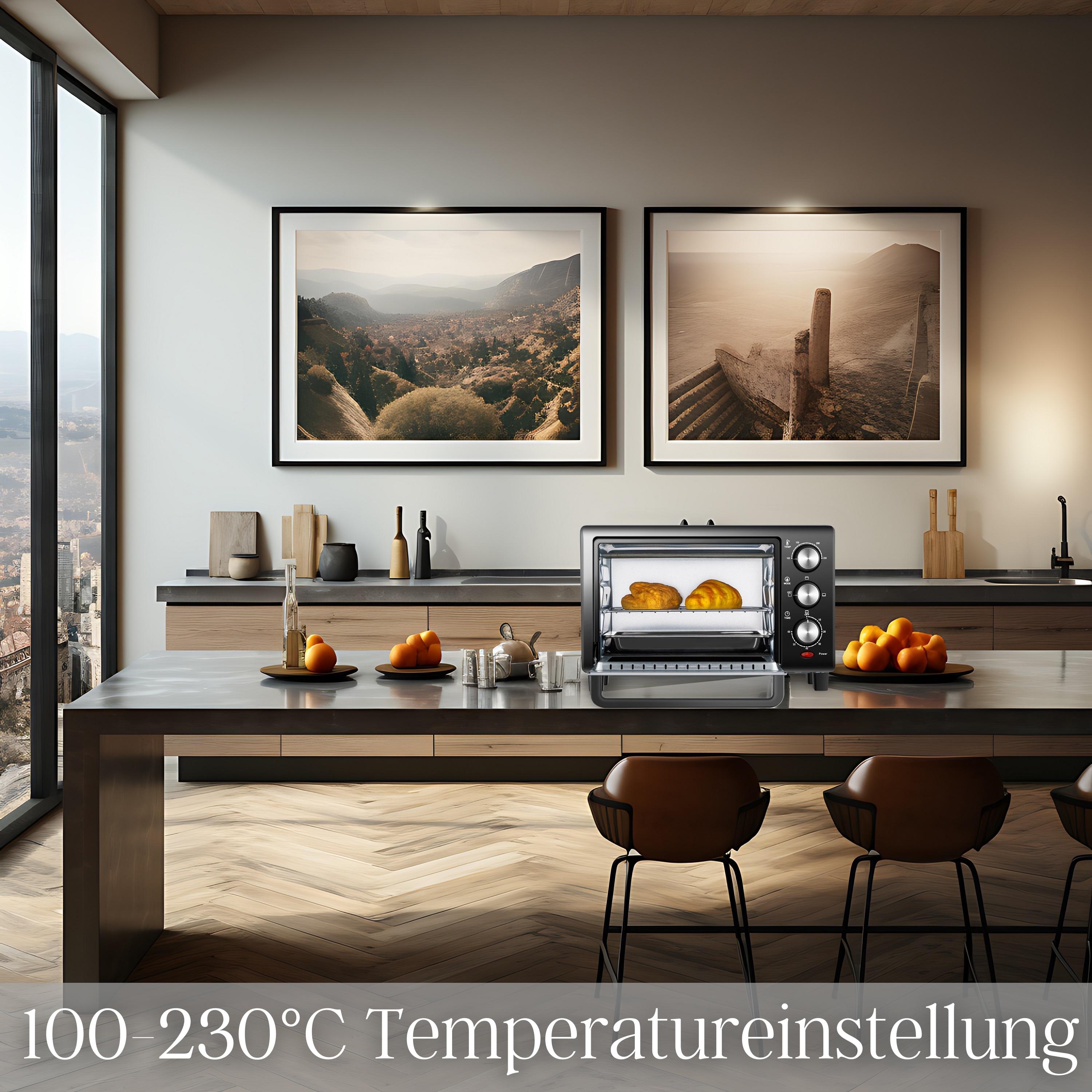 Steinborg Minibackofen 15L | 1200 Watt | 60 min Timer
