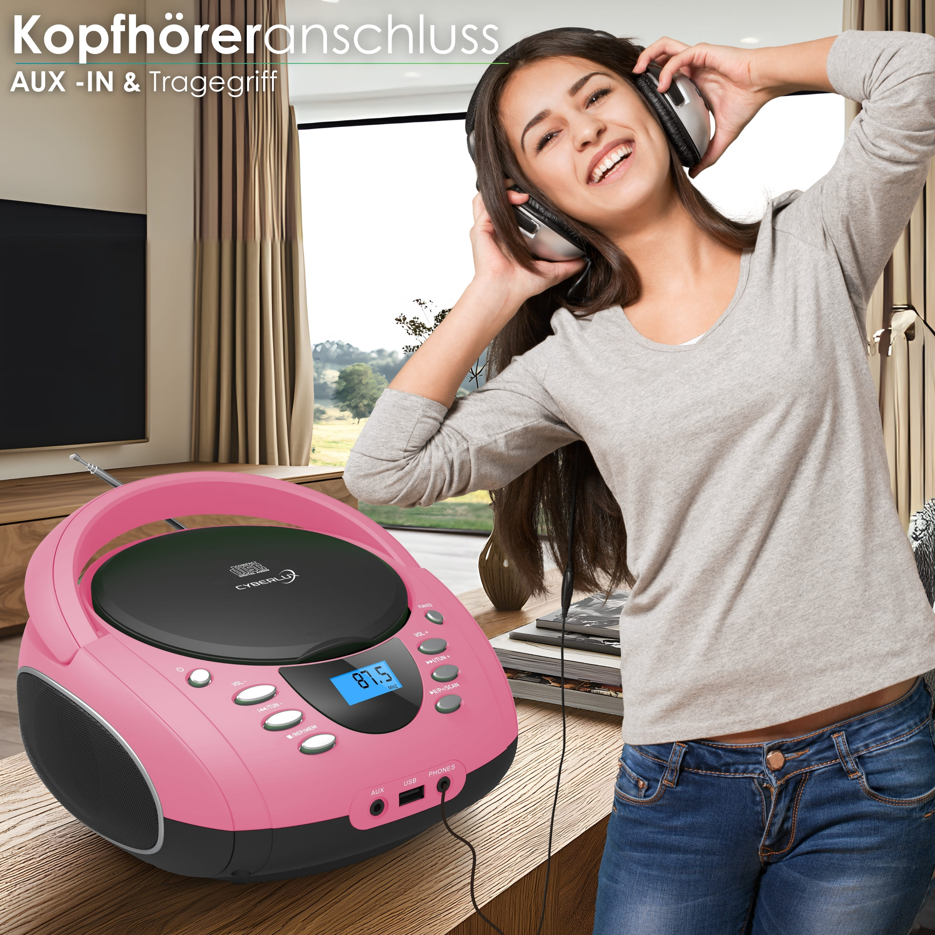 Cyberlux CL-720 CD-Player Pink Cyberlux CL-720 CD-Player Pink