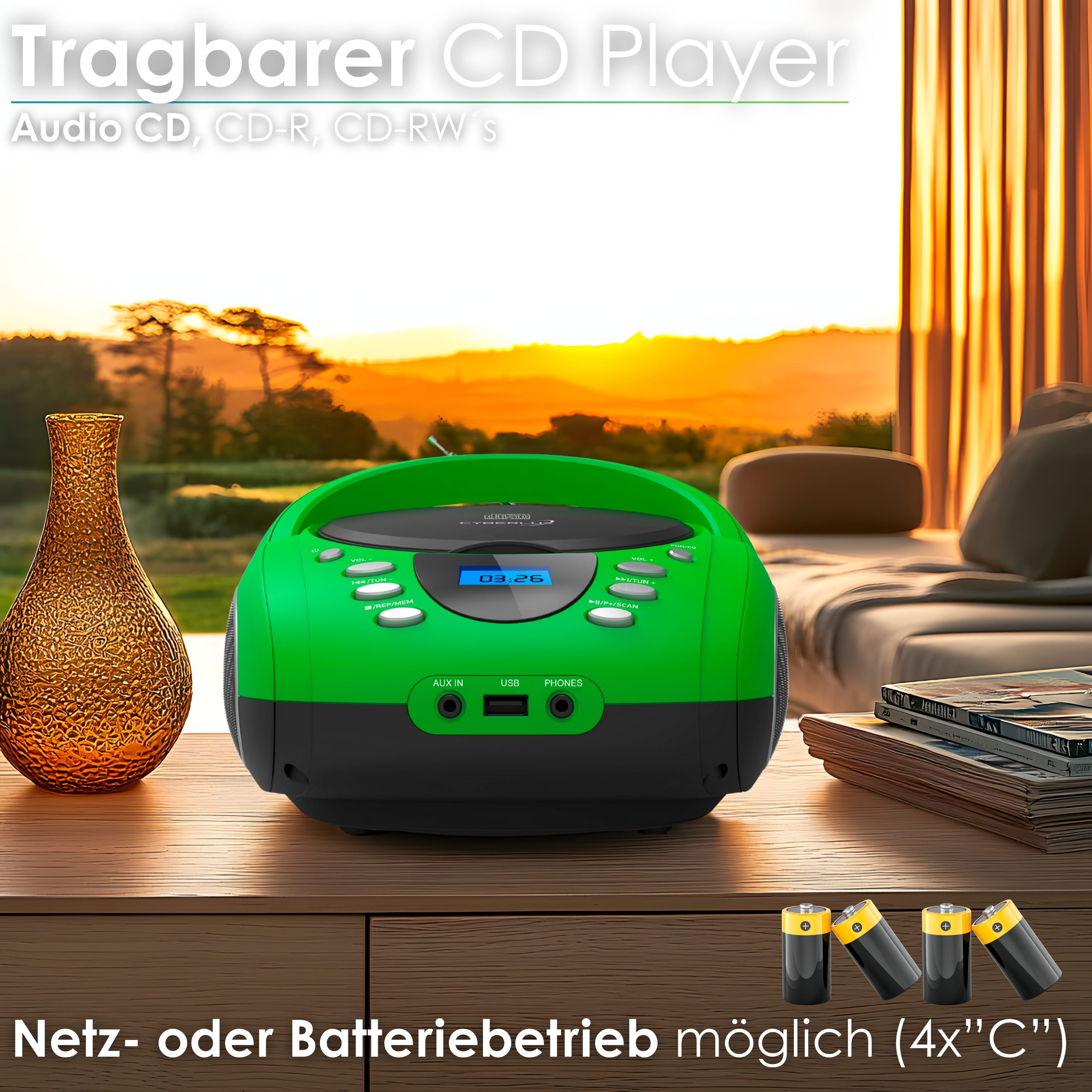 Cyberlux CL-700 CD-Player Grün Cyberlux CL-700 CD-Player Grün
