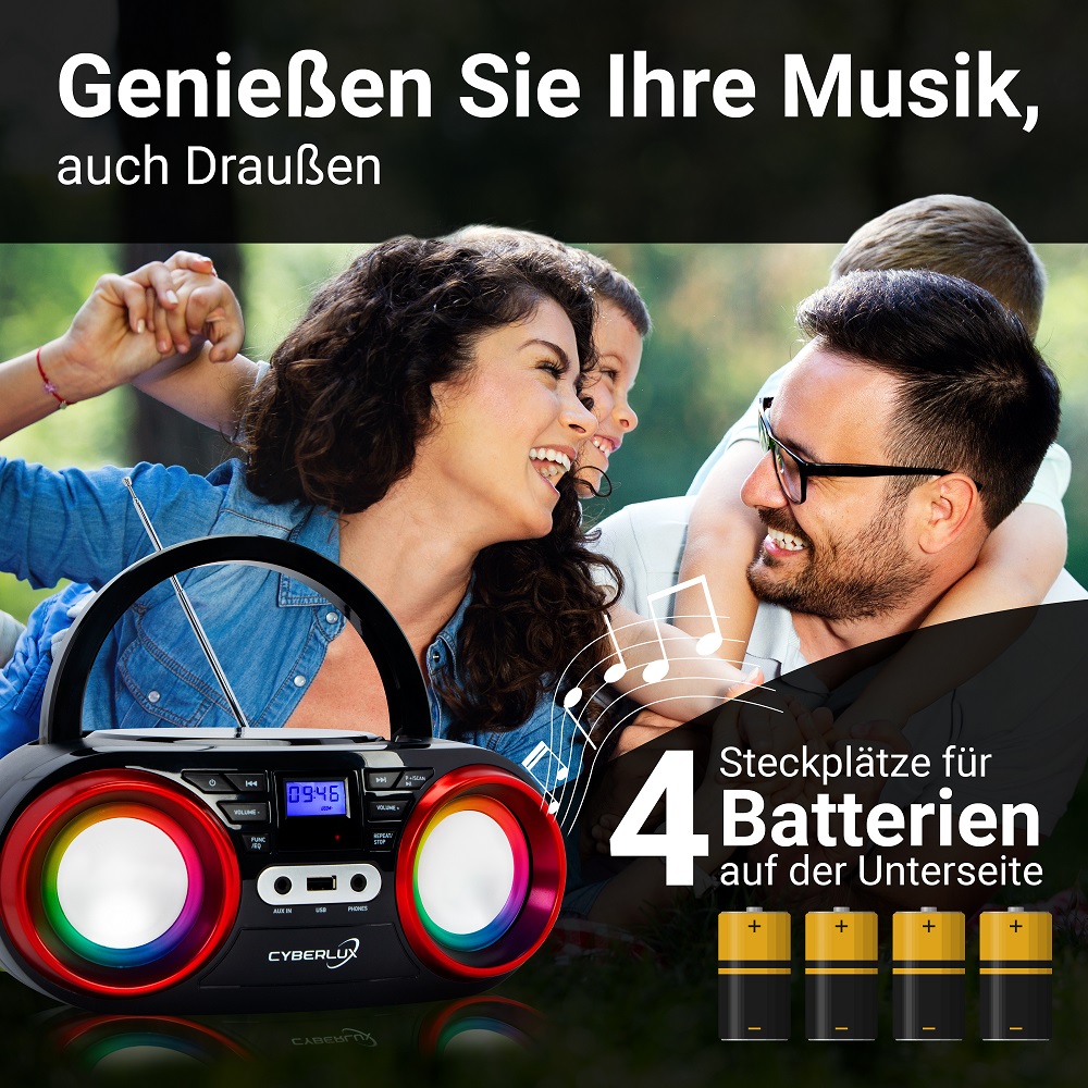 Cyberlux CL-810 CD-Player Schwarz/Rot Cyberlux CL-810 CD-Player Schwarz/Rot