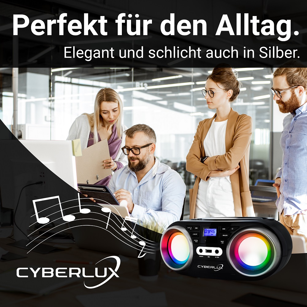 Cyberlux CL-810 CD-Player Schwarz/Rot