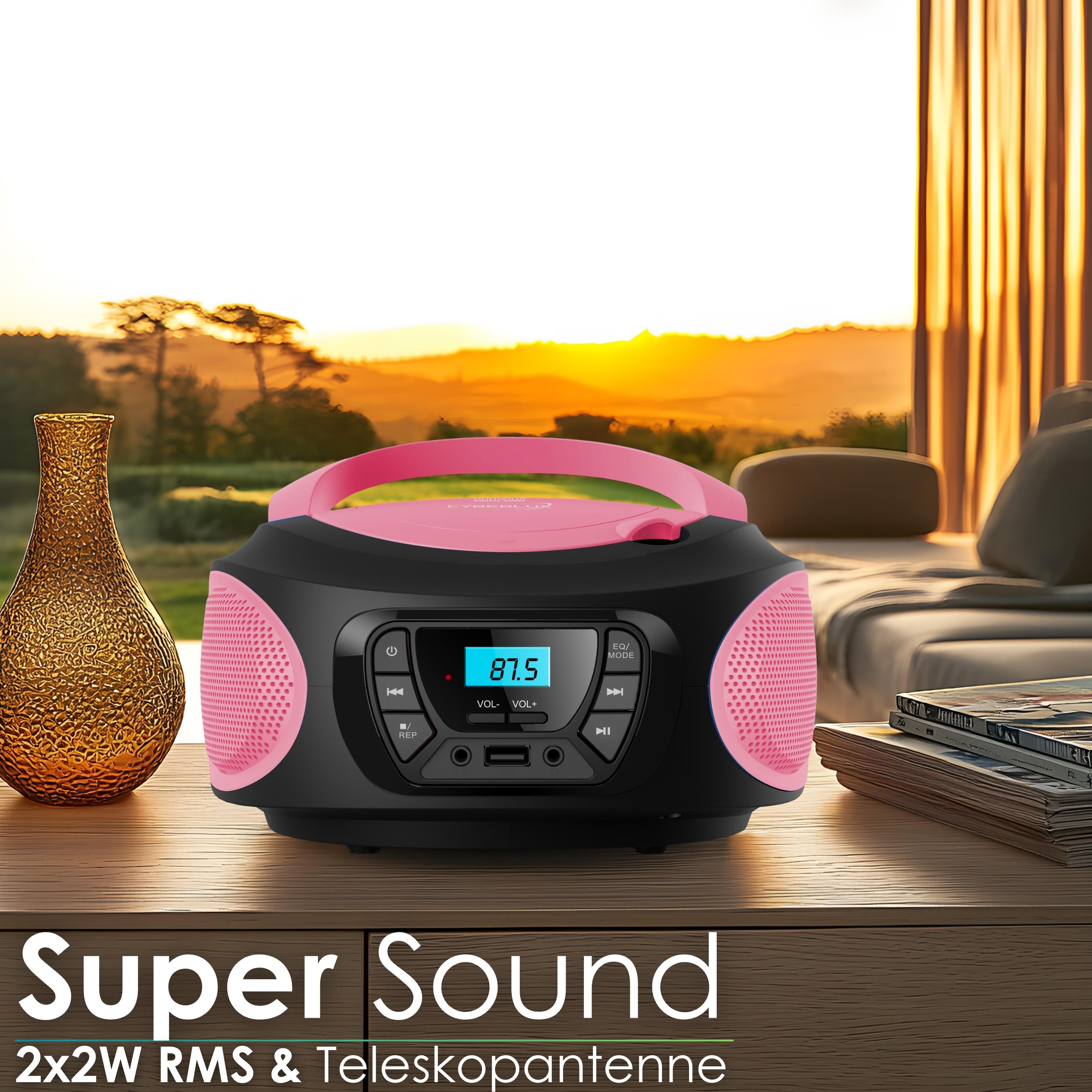 Cyberlux CL-620 CD-Player Pink Cyberlux CL-620 CD-Player Pink