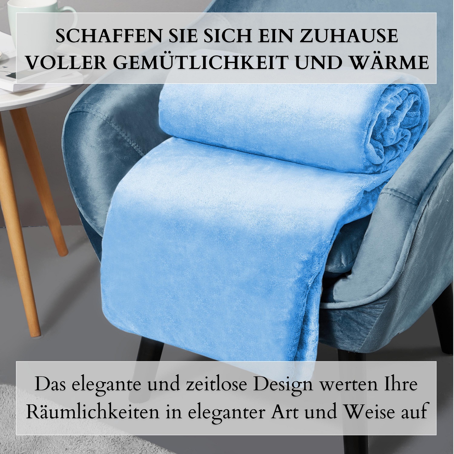 Ecosa EO-9512 Kuscheldecke 220*240cm Blau Ecosa EO-9516 Kuscheldecke 150*200cm Blau