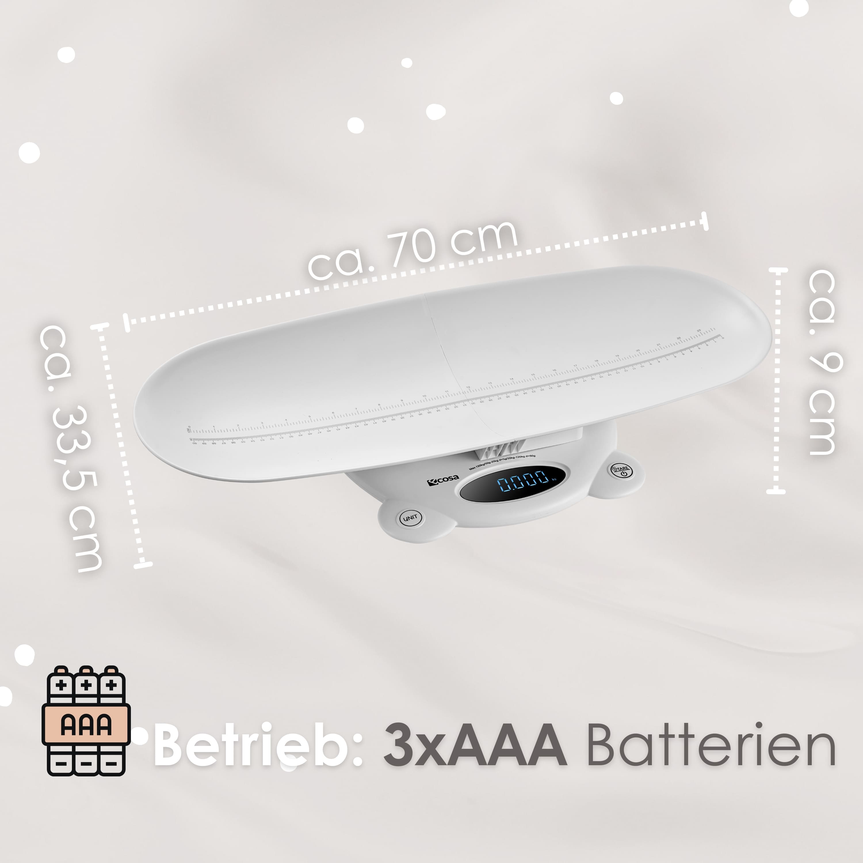 Ecosa EO-2620 Babywaage Petwaage