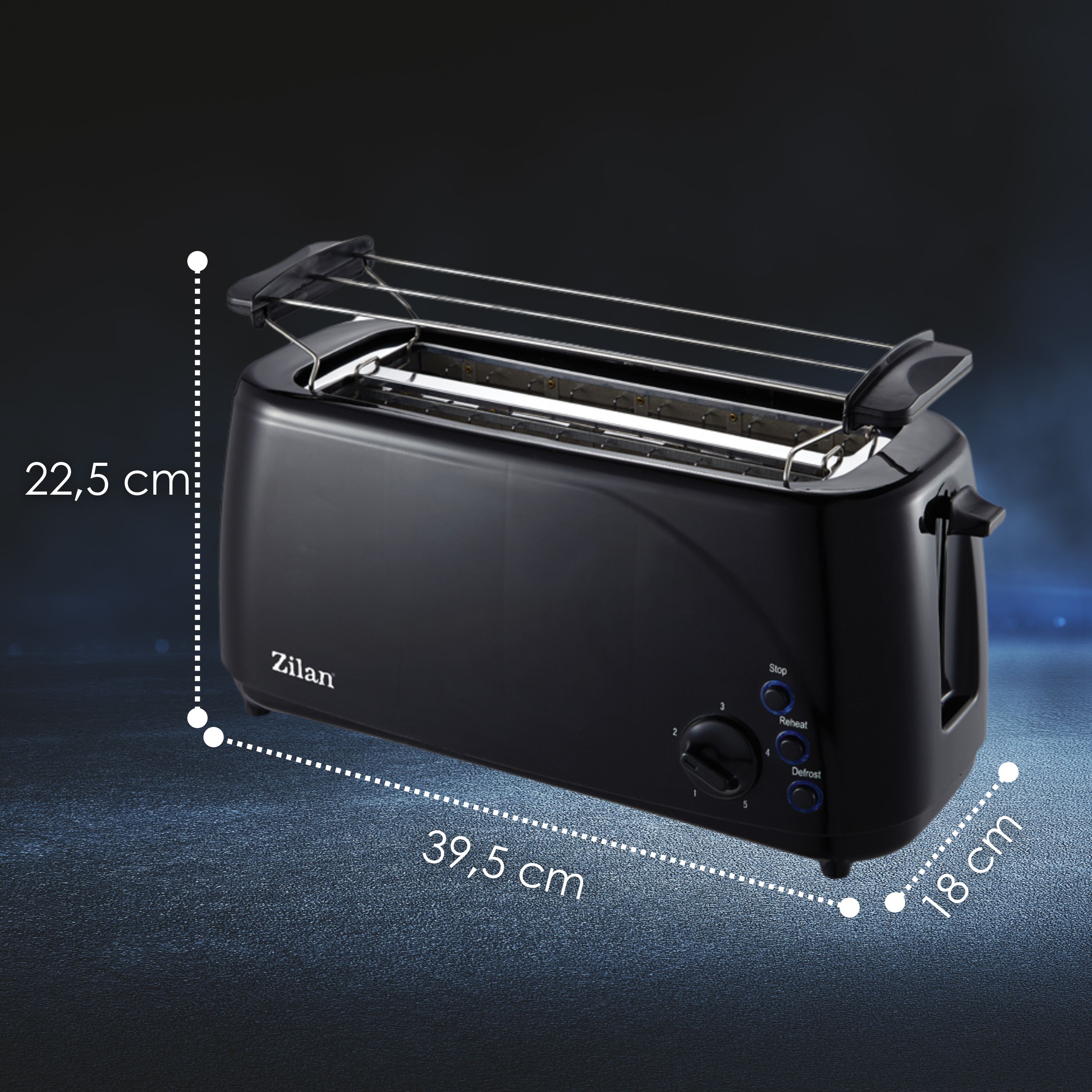 Zilan ZLN-2713 Toaster Schwarz
