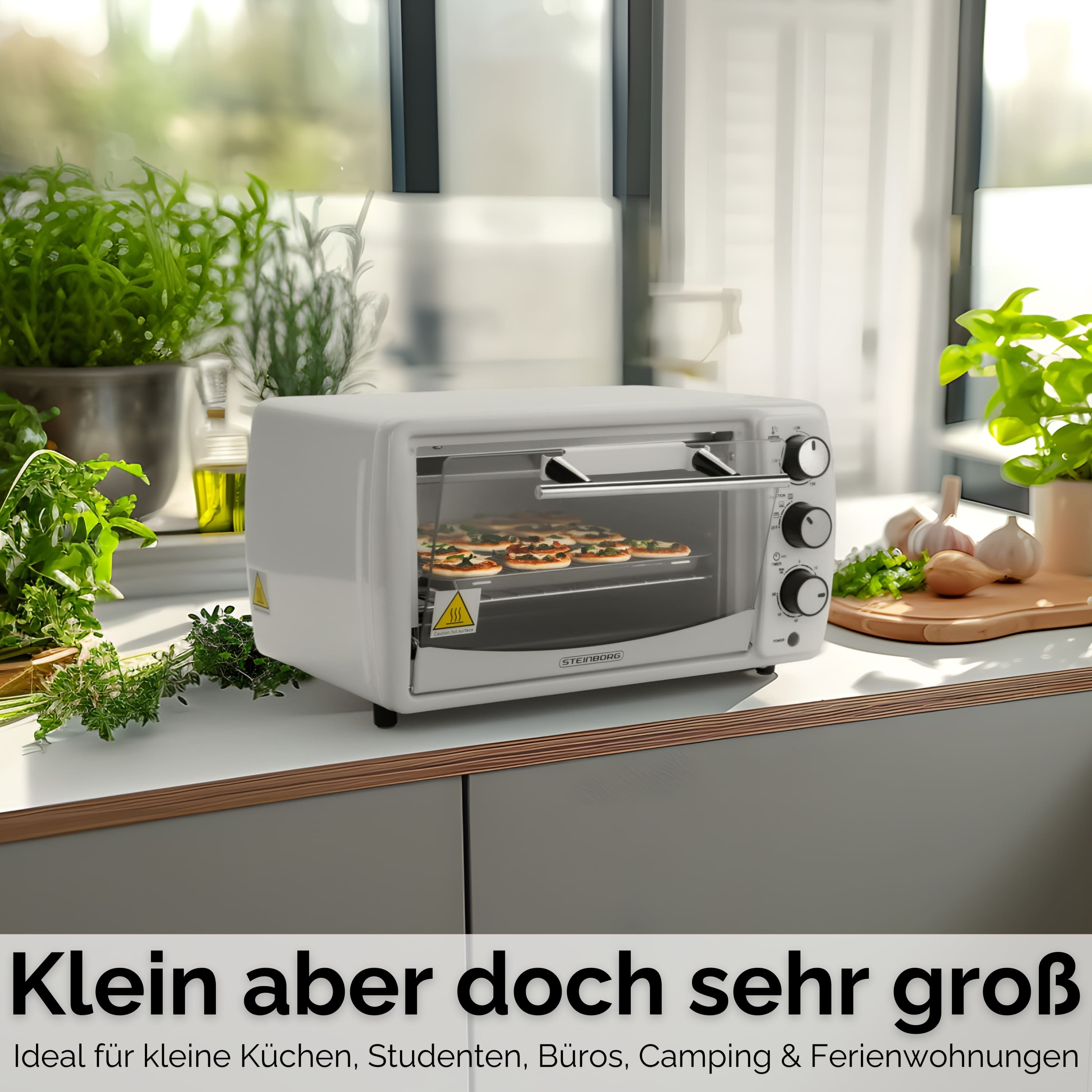 Steinborg SB-3005 WEIß Backofen 13 Liter