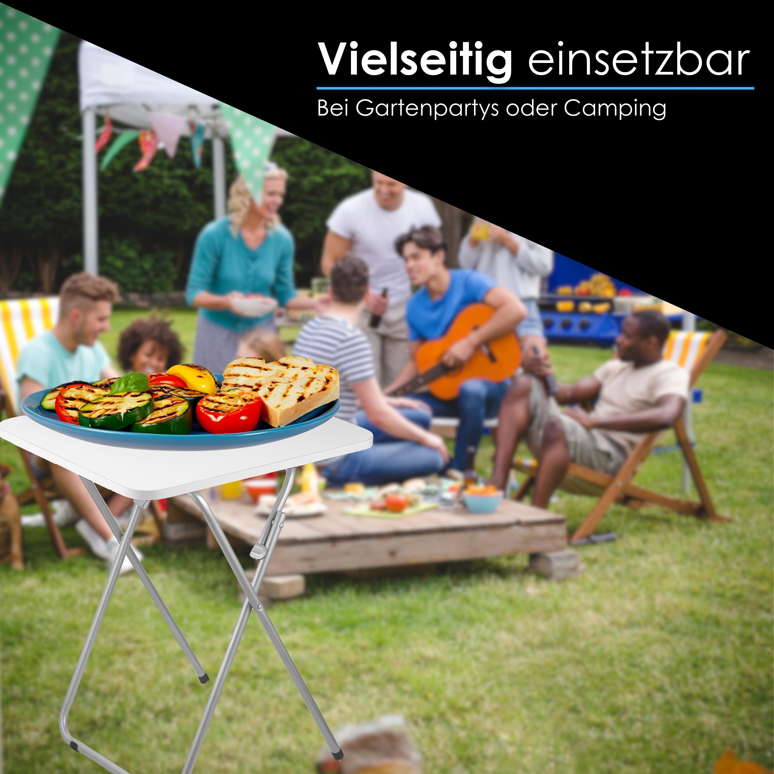 Zilan Faltbarer Tisch Klein Klapptisch stabil Dekortisch Campingtisch