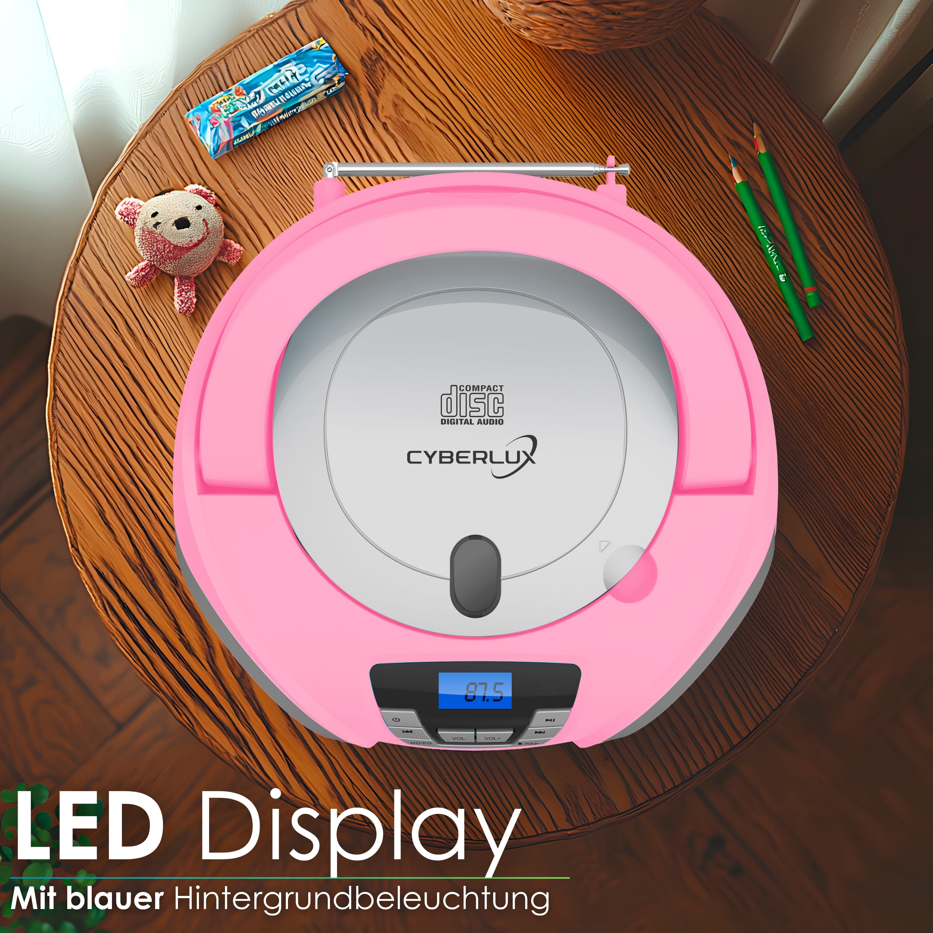 Cyberlux CL-910 CD Player Pink Cyberlux CL-910 CD Player Pink